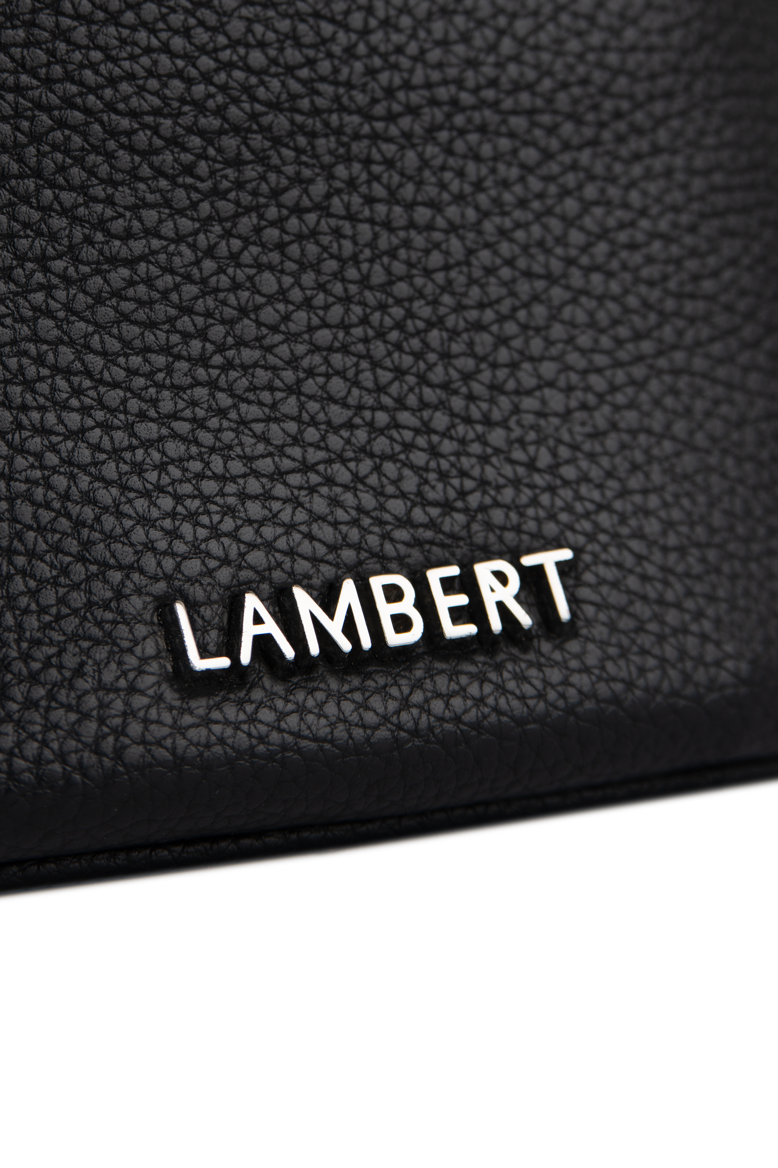 Le Sarah - Sac banane en cuir vegan noir Lambert
