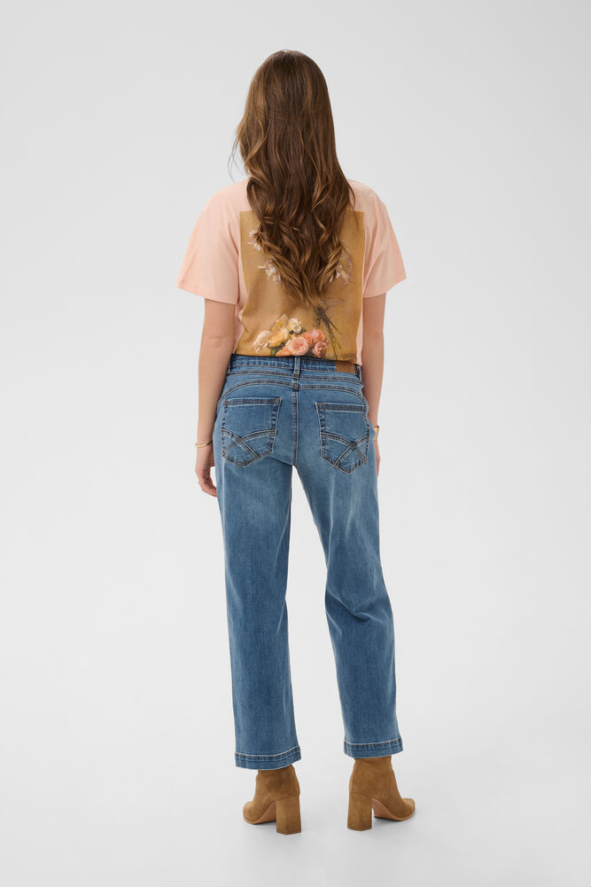 Jeans 7/8 à jambe droite Cream 
