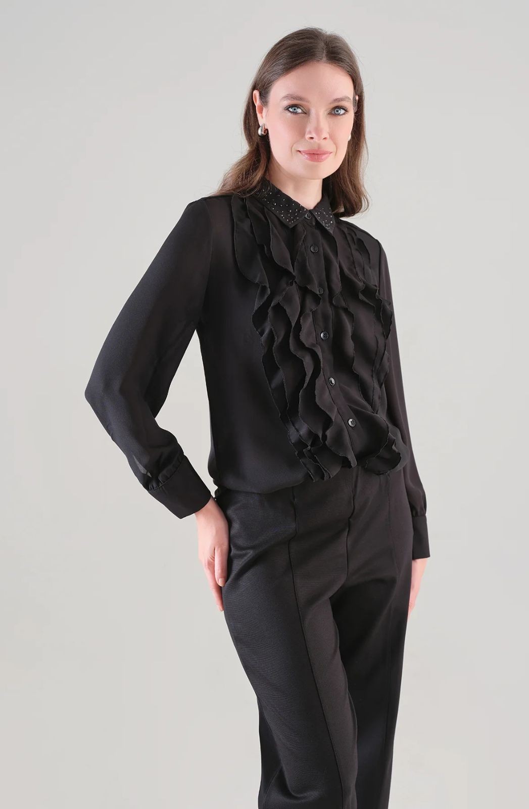 Blouse à volants Tricotto