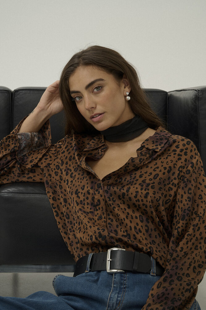 Blouse satinée à motif léopard CUNaomi Berna Culture