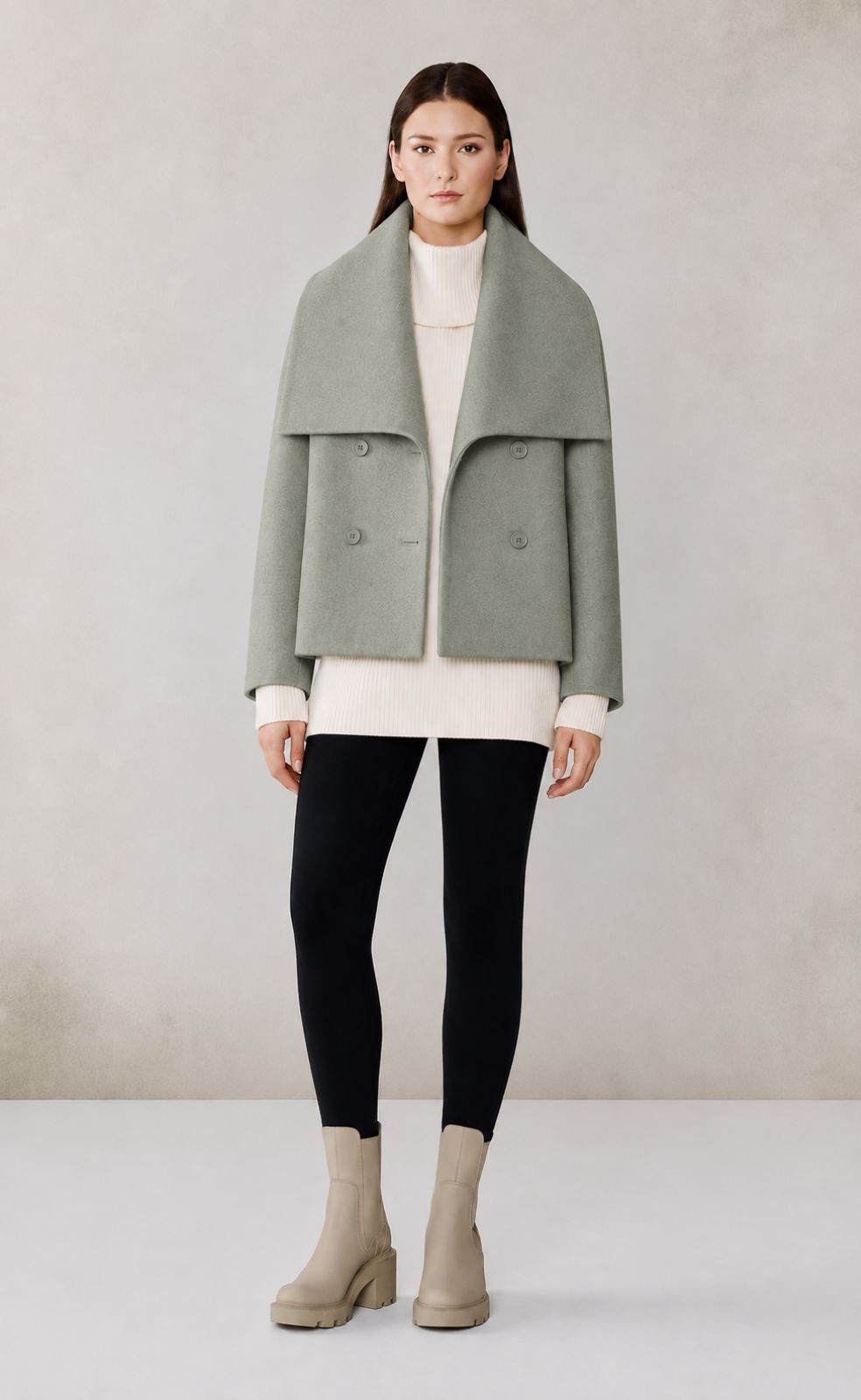 Manteau à double boutonnage en laine Tala Soia & Kyo