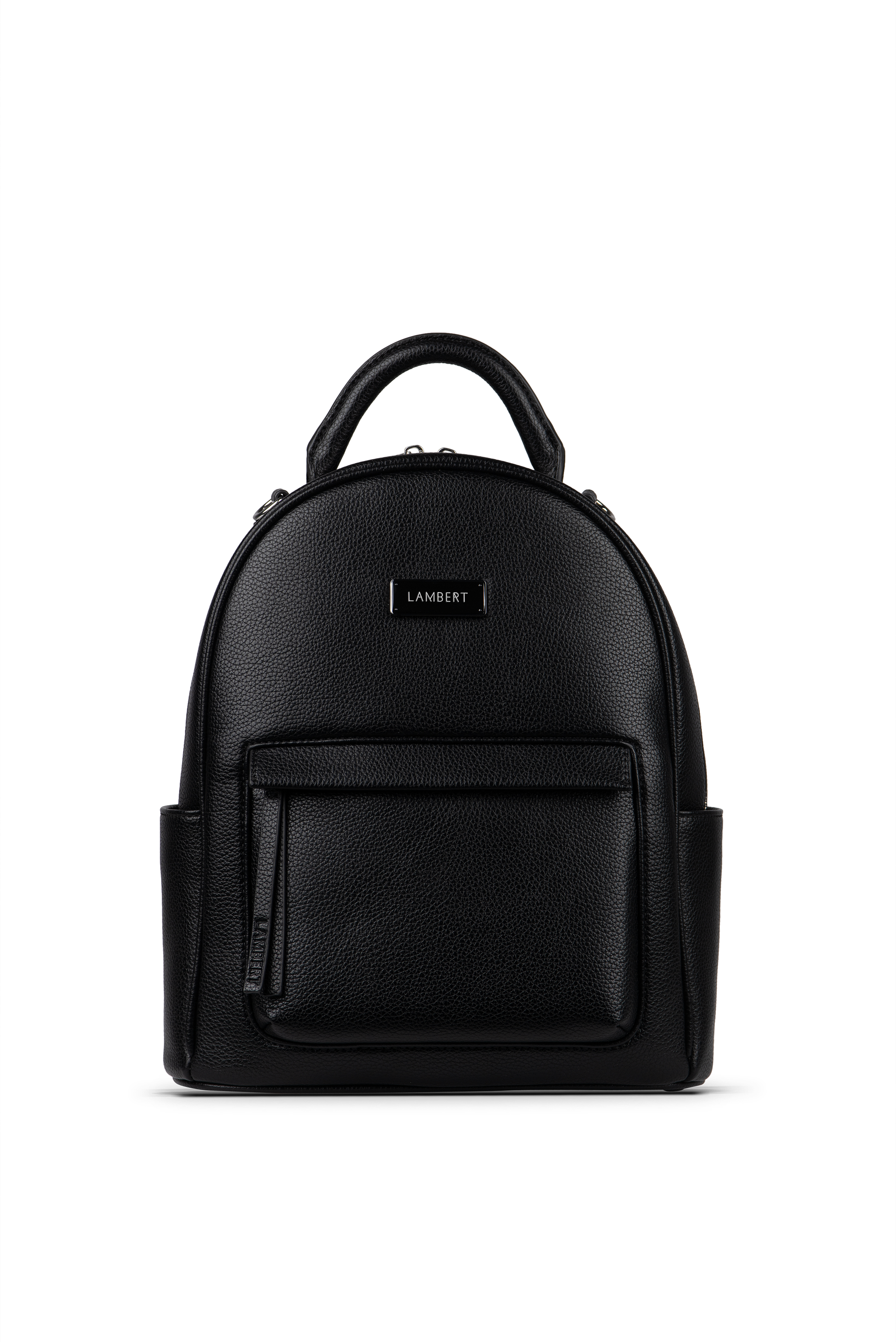 Sac à Dos en Cuir Vegan Black Pebble Lambert Le Maude
