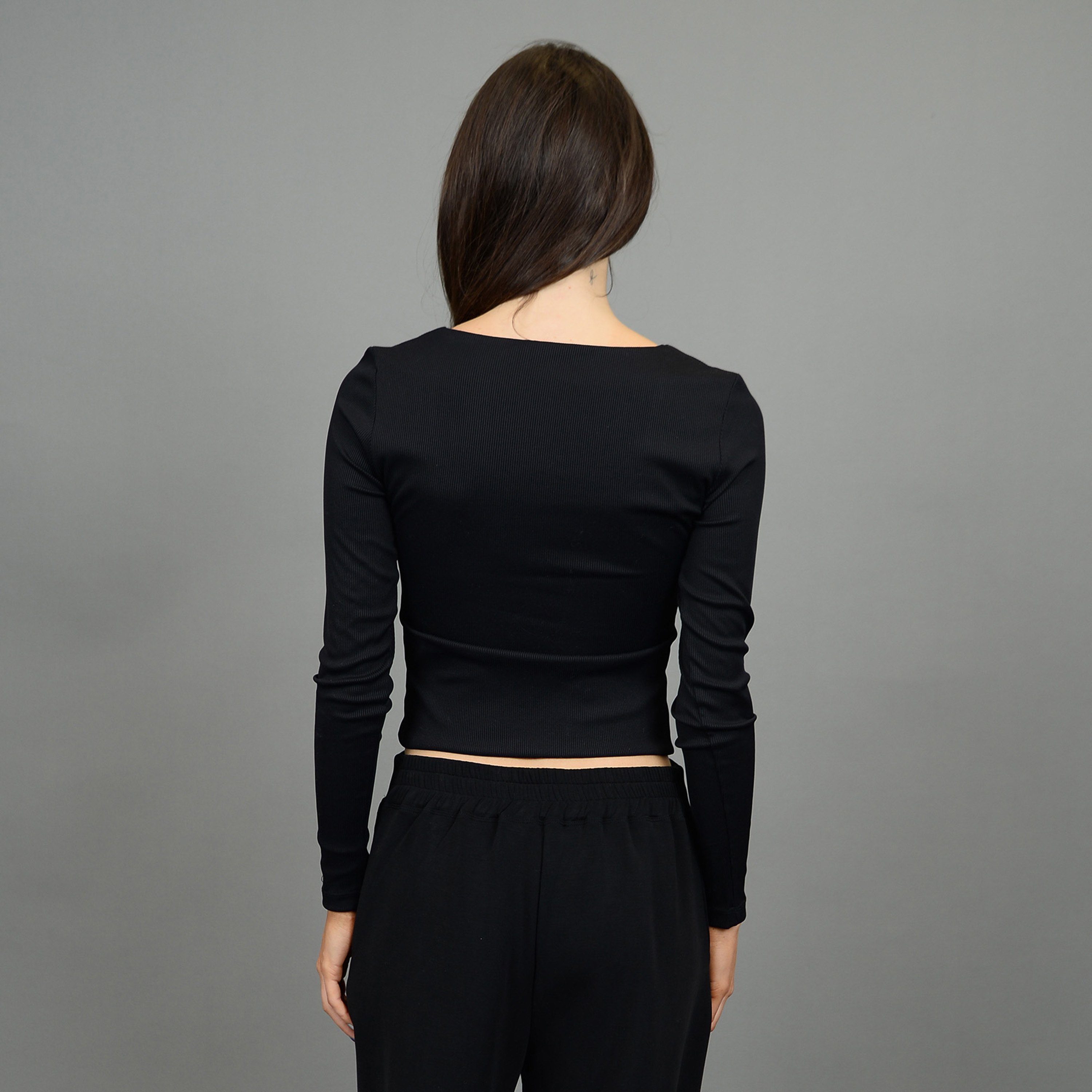 Sofie Rib LS Scoop Neck Top Second Skin 55TJ160S 