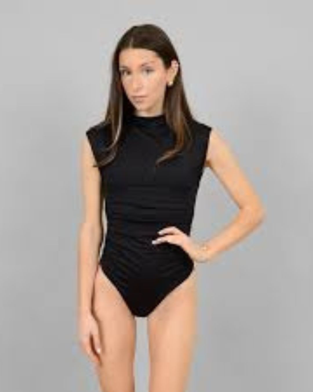 Yves Sleeveless Rushed Bodysuit Second Skin 55T237S 