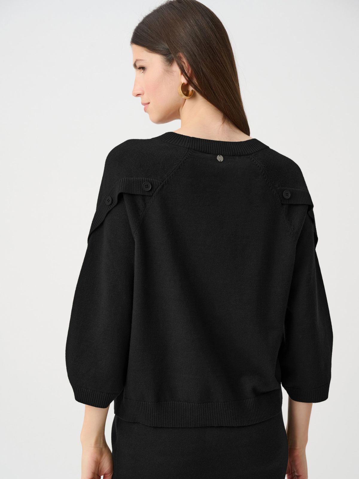 Tricot en viscose et nylon brossé à manches tulipe Joseph Ribkoff 