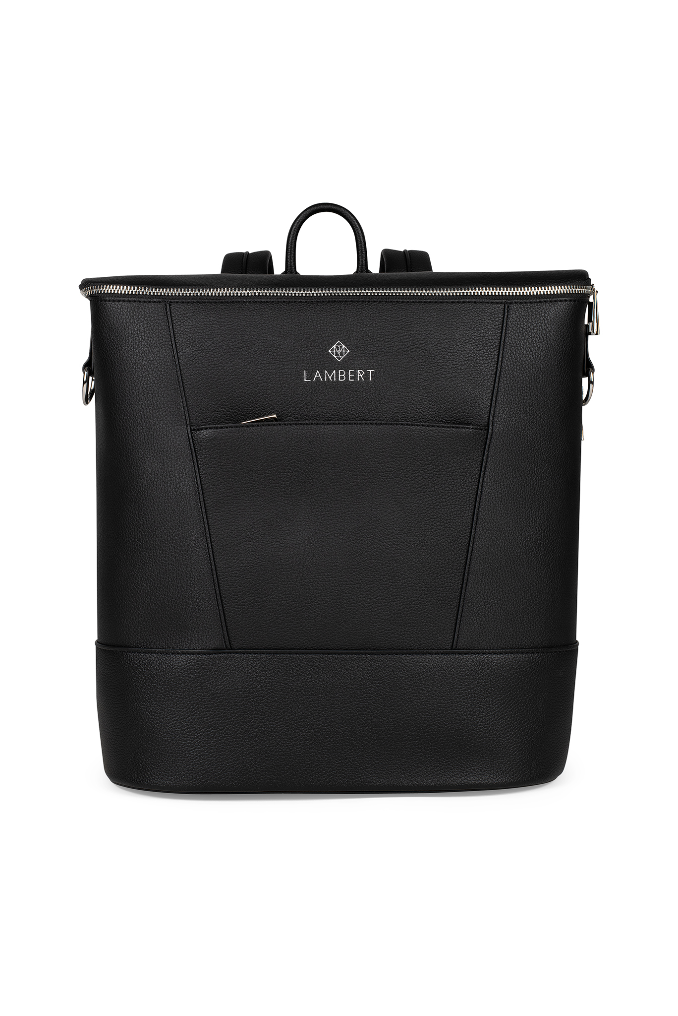Sac à Couches en Cuir Vegan Unisexe Noir Lambert Le Mia