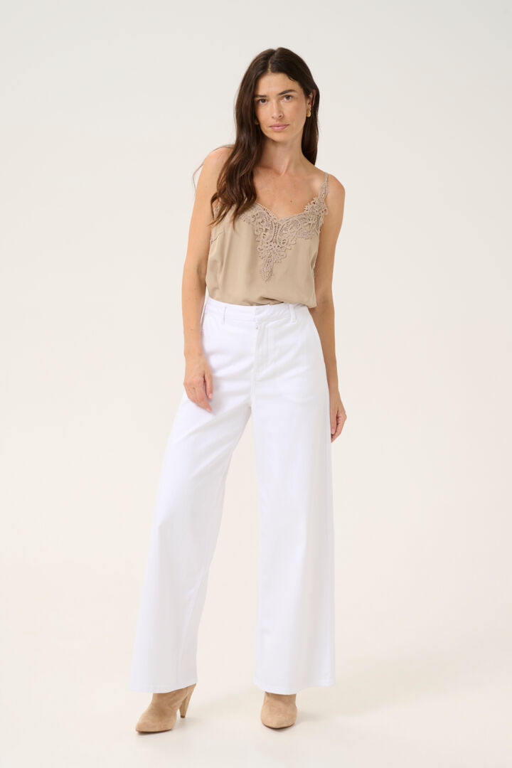 CRVisti Colored Denim Pant Cream 10613683