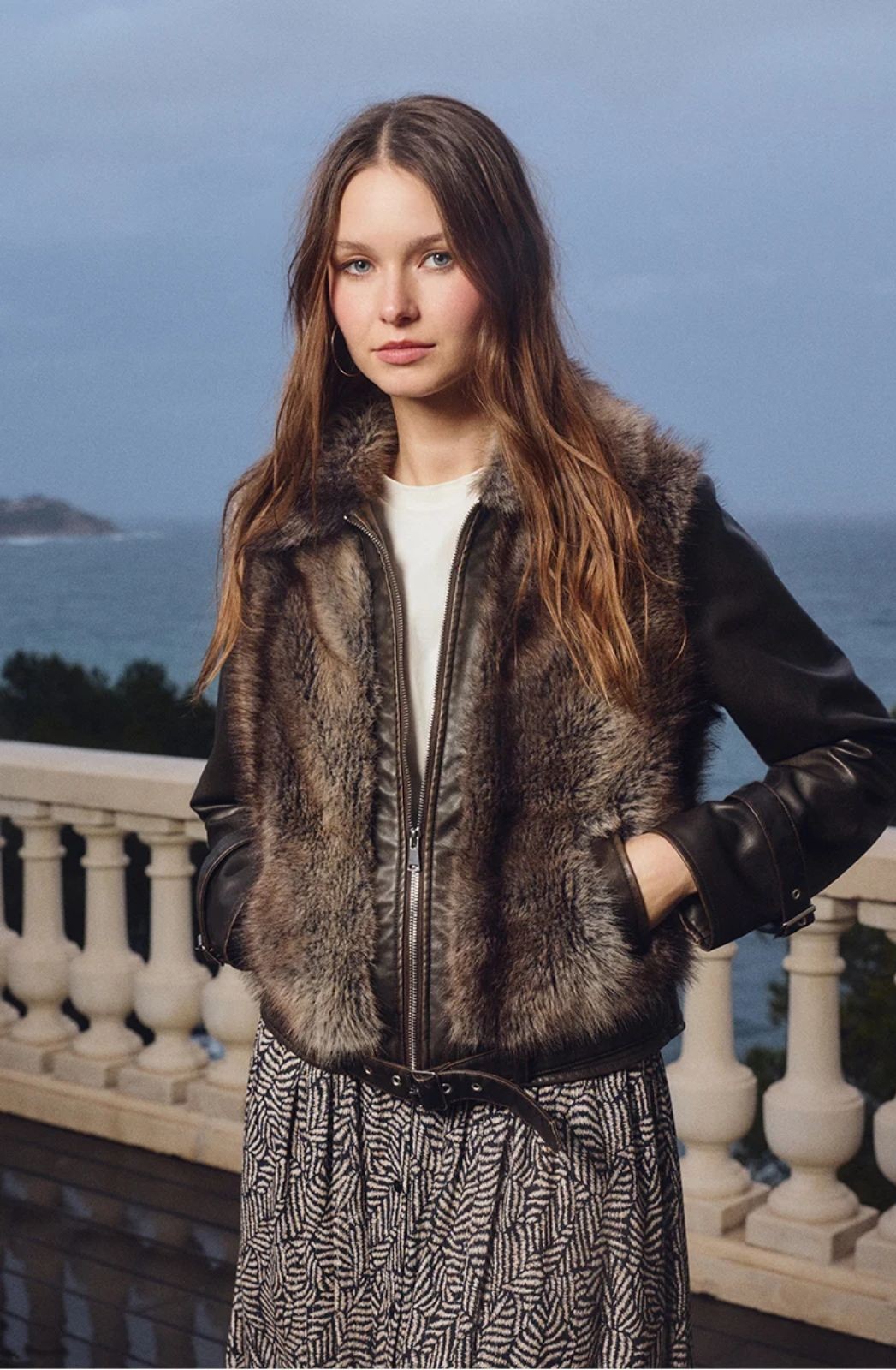Manteau bimatière à fausse fourrure Molly Bracken