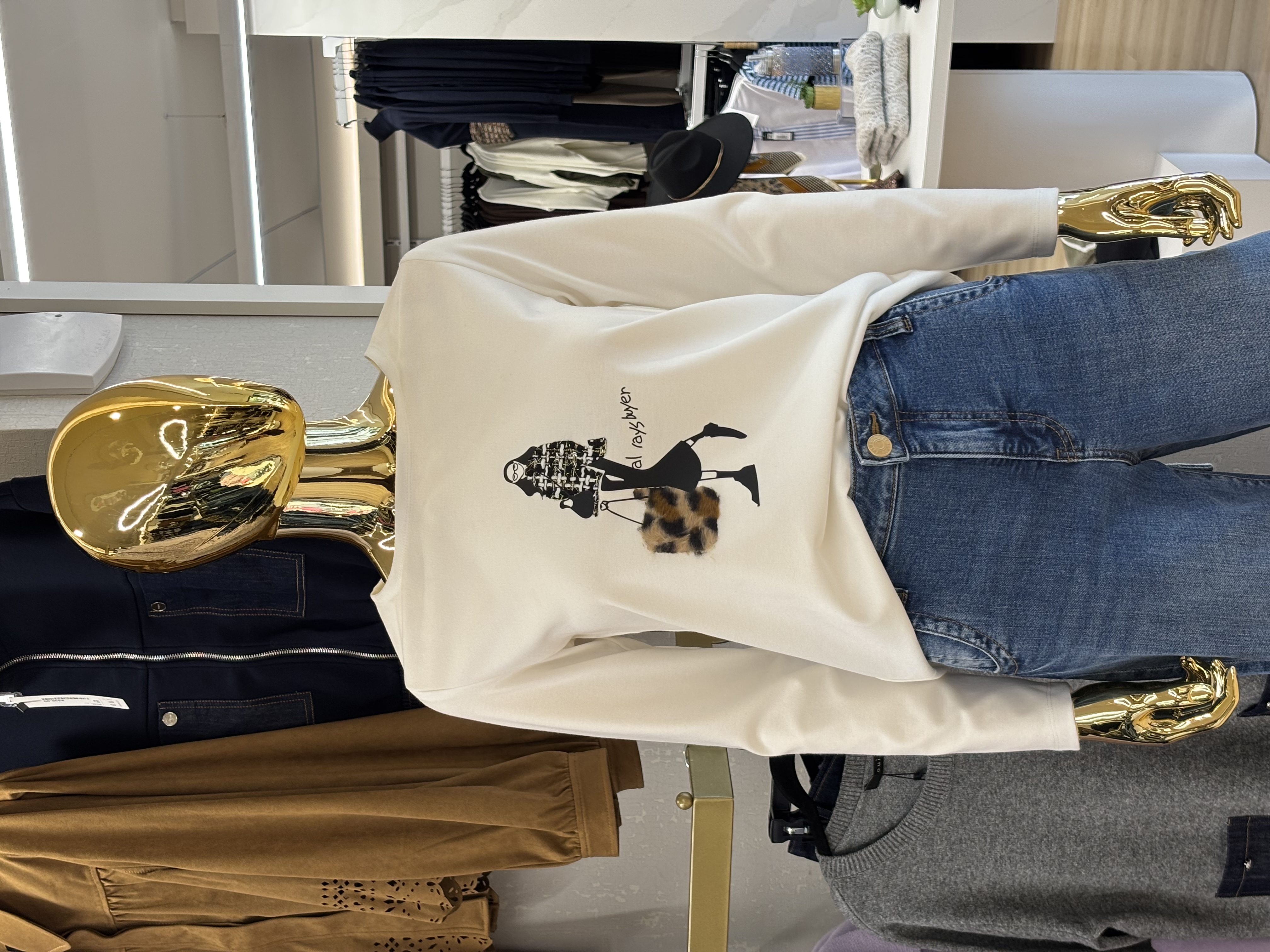 Chandail à motif de petite dame avec sac à main Valzère