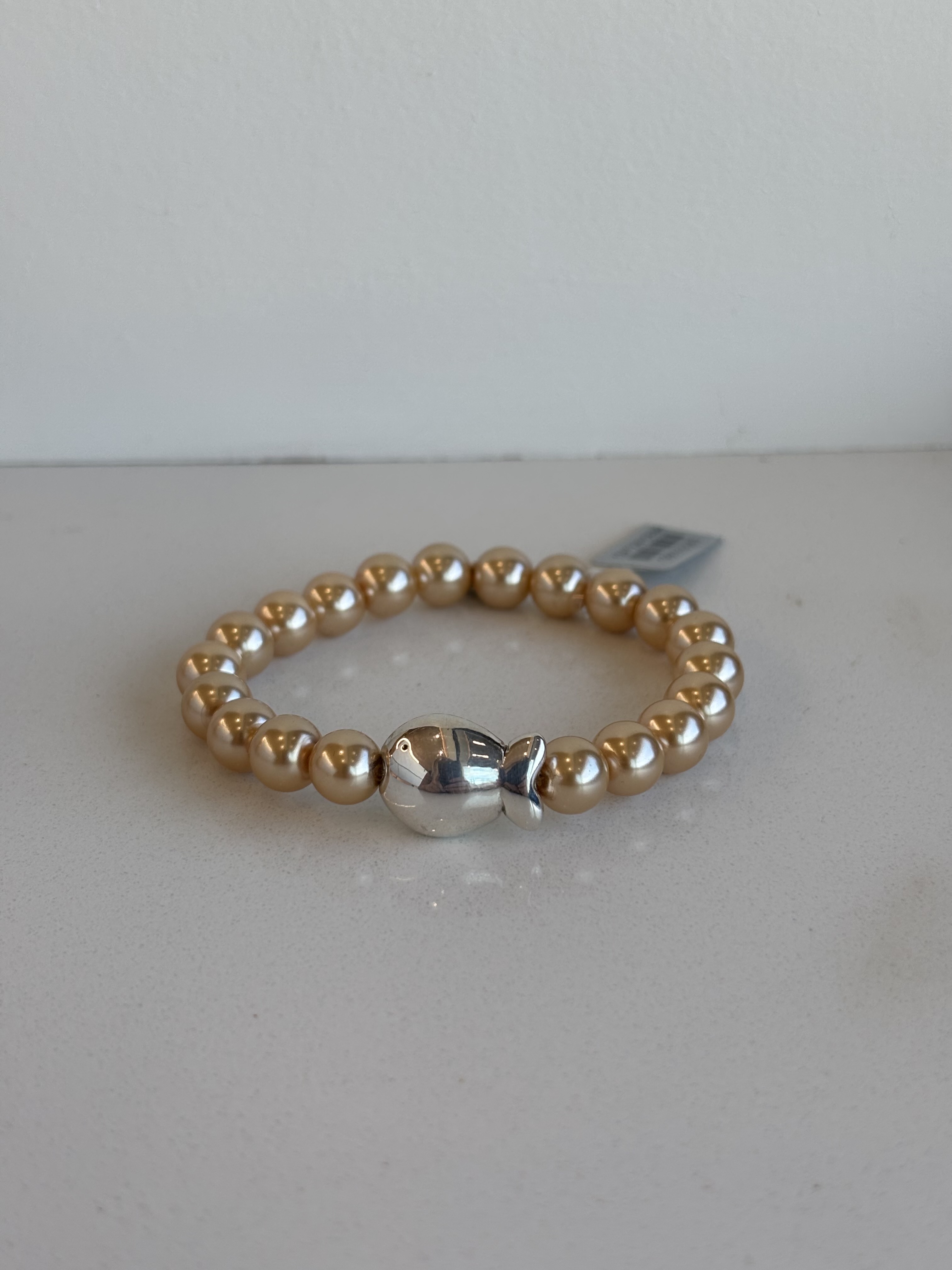 Bracelet poisson et perles 8MM Clio Blue
