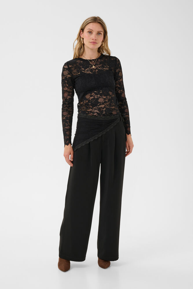 Pantalon avec détail de dentelle CRBine Cream