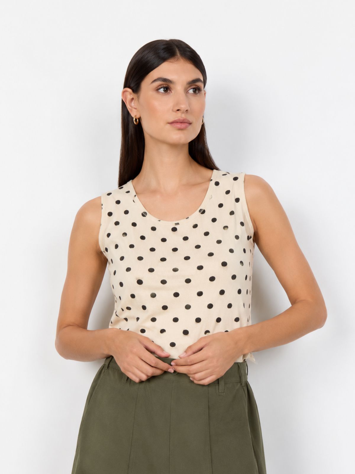Débardeur col rond à pois GEA 1 Soya Concept