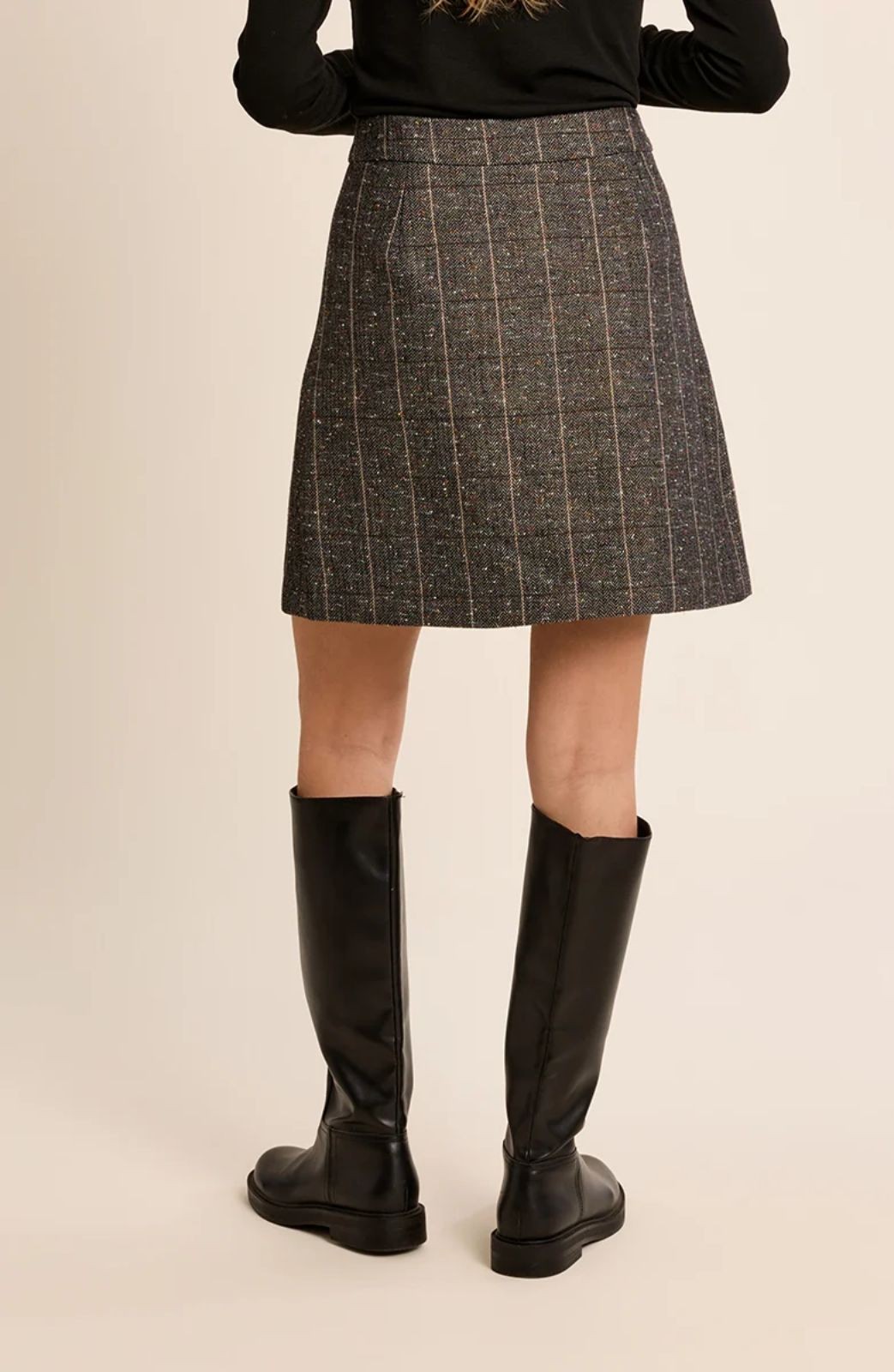 Jupe courte plissée en laine Molly Bracken