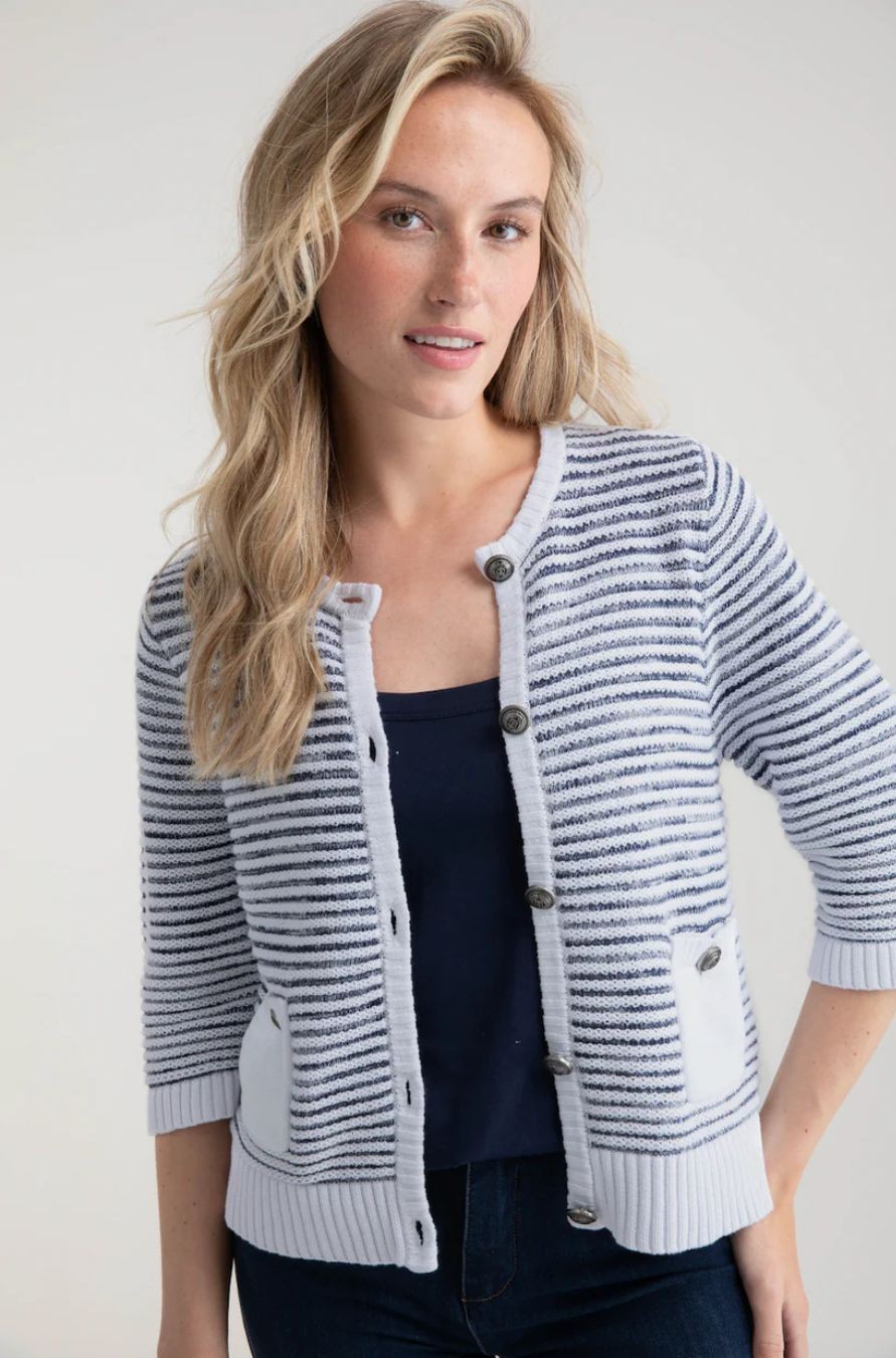 Cardigan Manche 3/4 Marble 7875