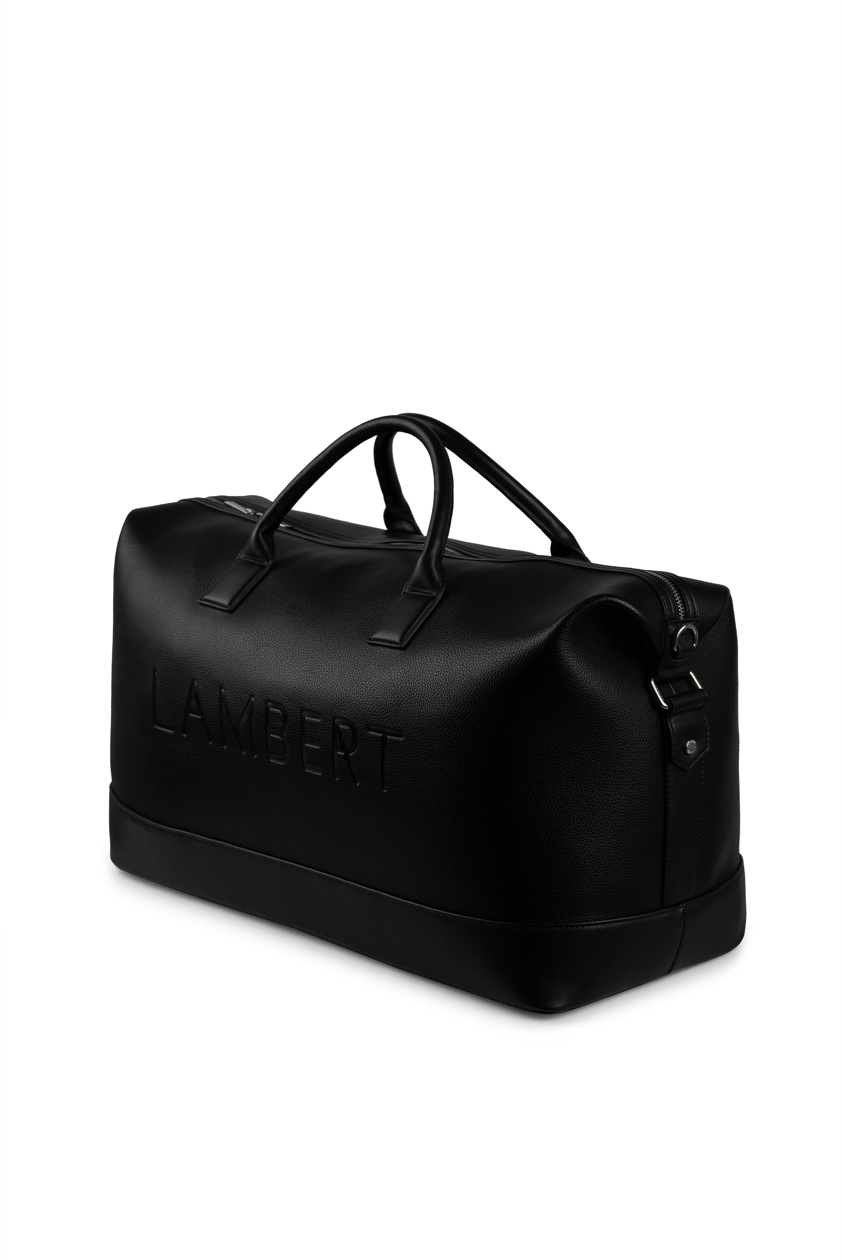 Le June - Sac de voyage fourre-tout en cuir vegan noir Lambert