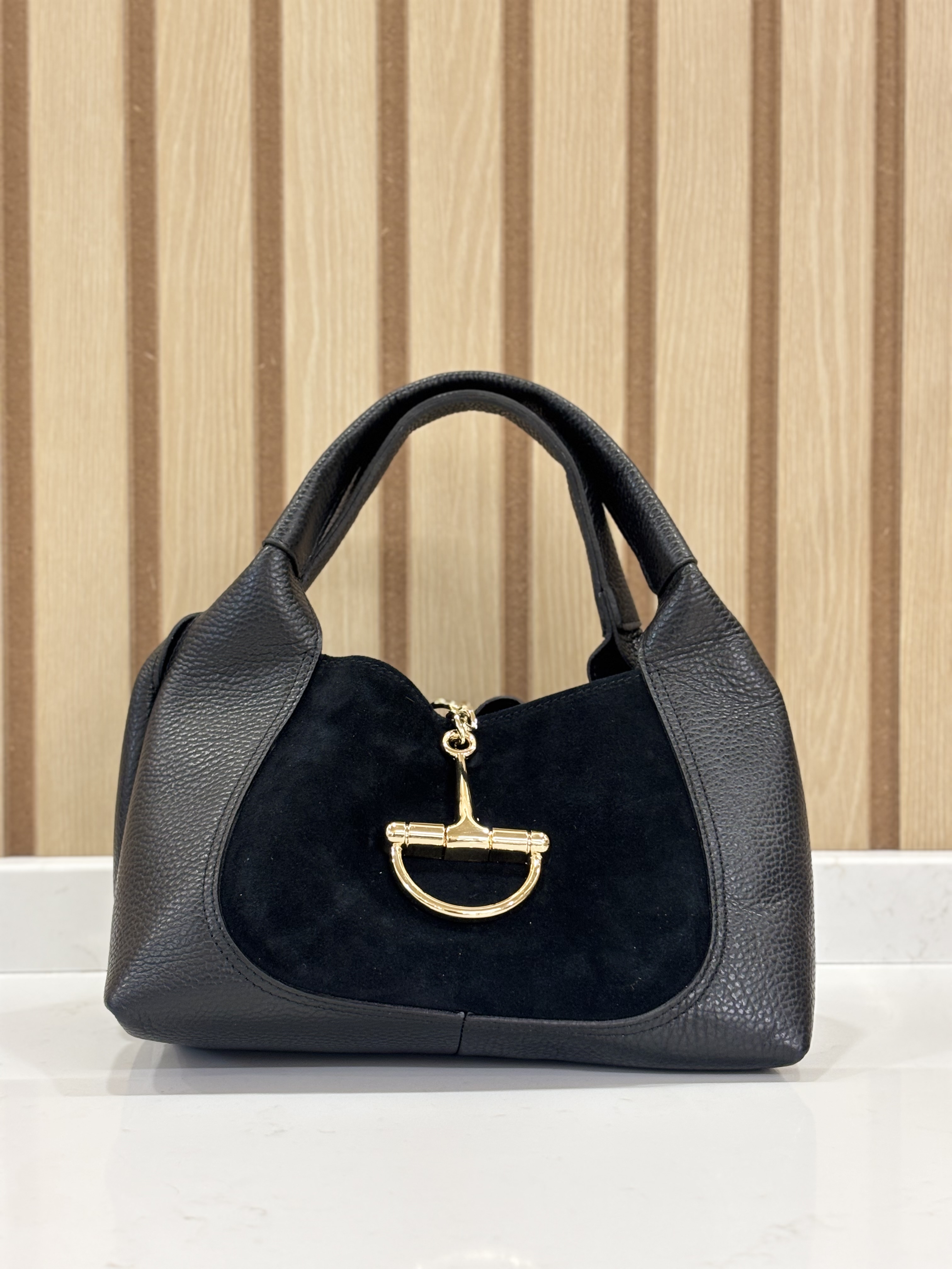 Sac à main en cuir avec détail doré Tom et Eva