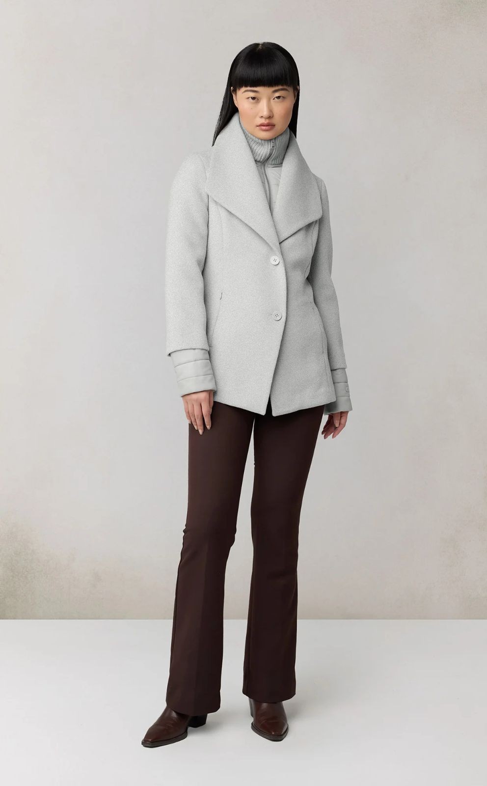 Manteau en laine avec plastron Soia & Kyo