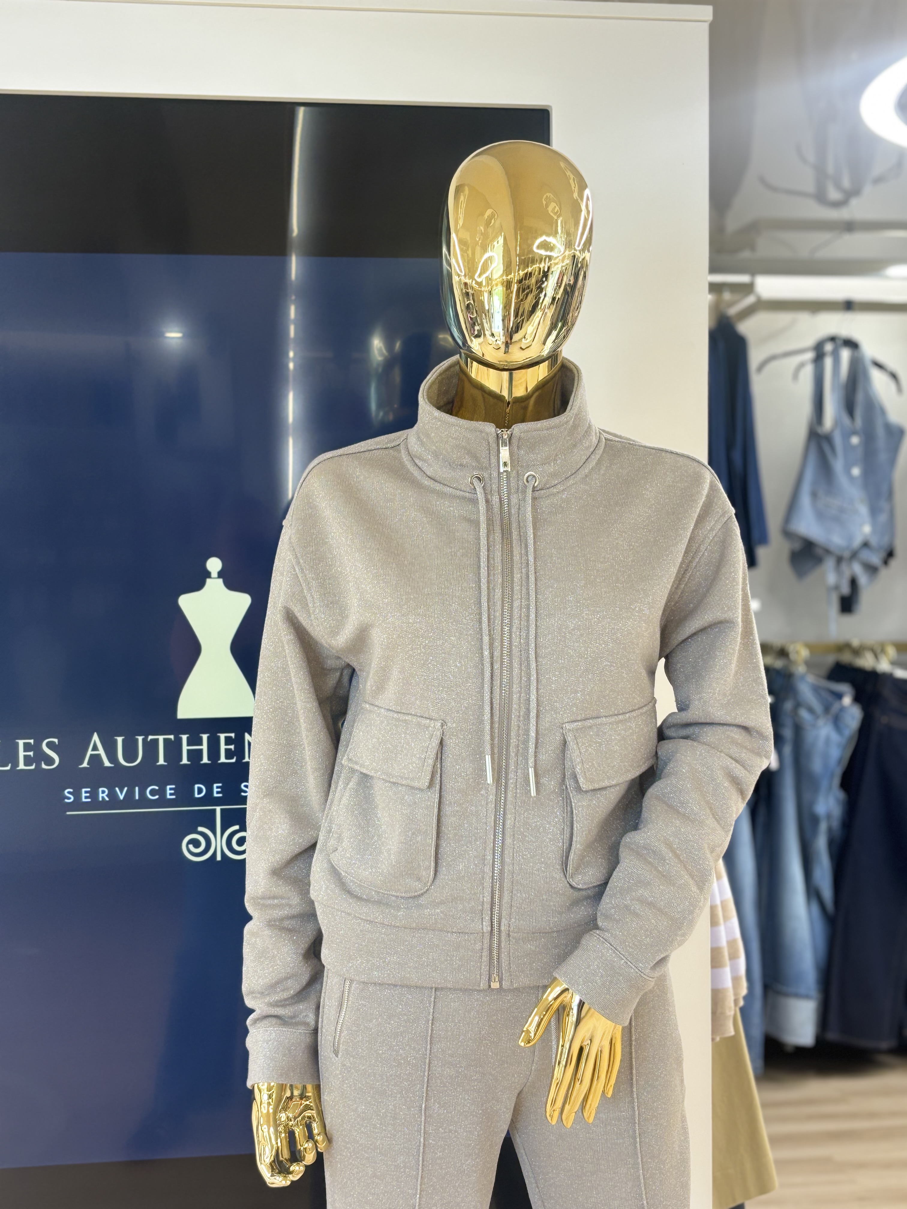 Veste zippée scintillante Orly