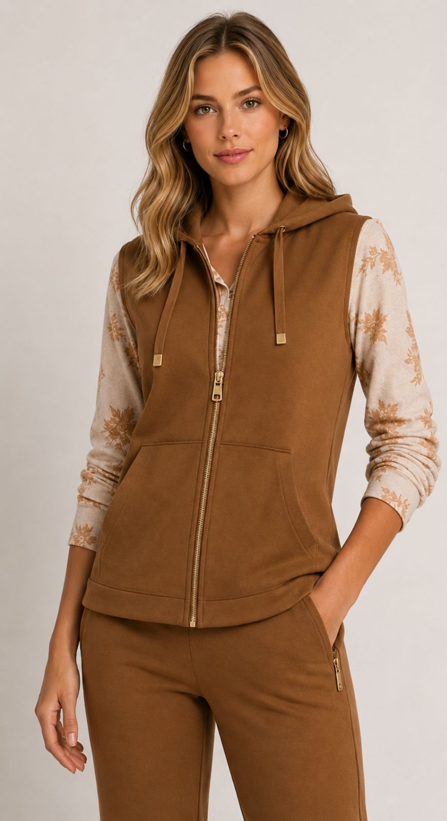 Veste sans manches à capuchon Orly
