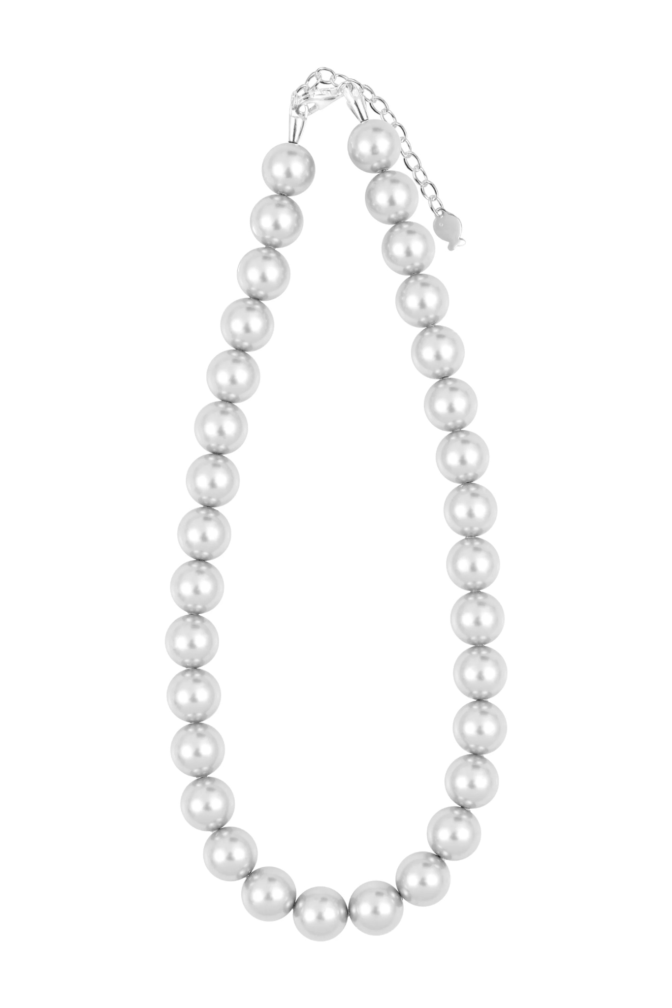 Collier Perles Blanches 12MM Clio Blue