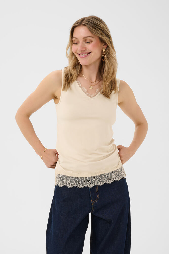 Chandail en jersey avec dentelle CRAlvaia Cream
