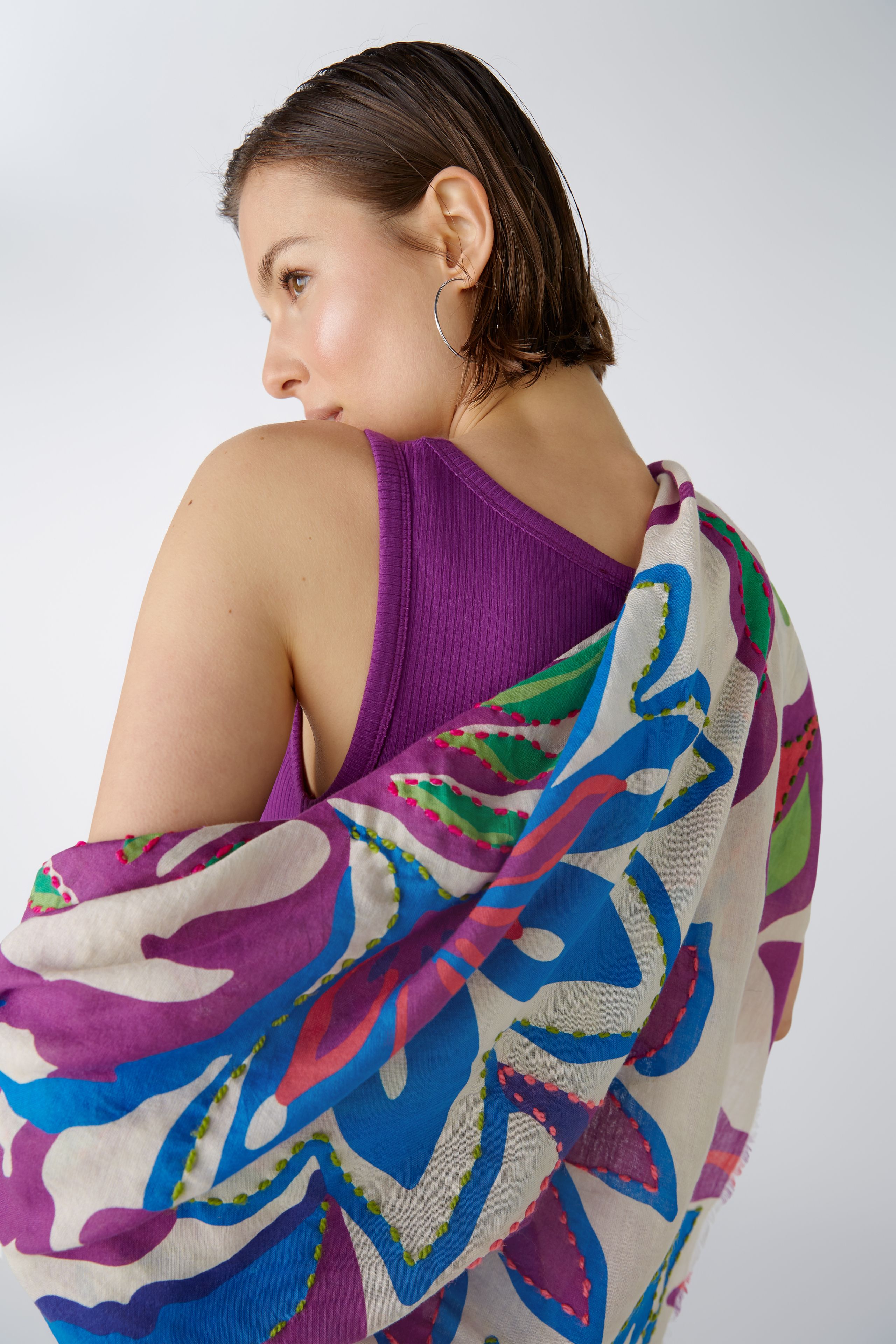 Foulard Violet et Vert OUI 88593