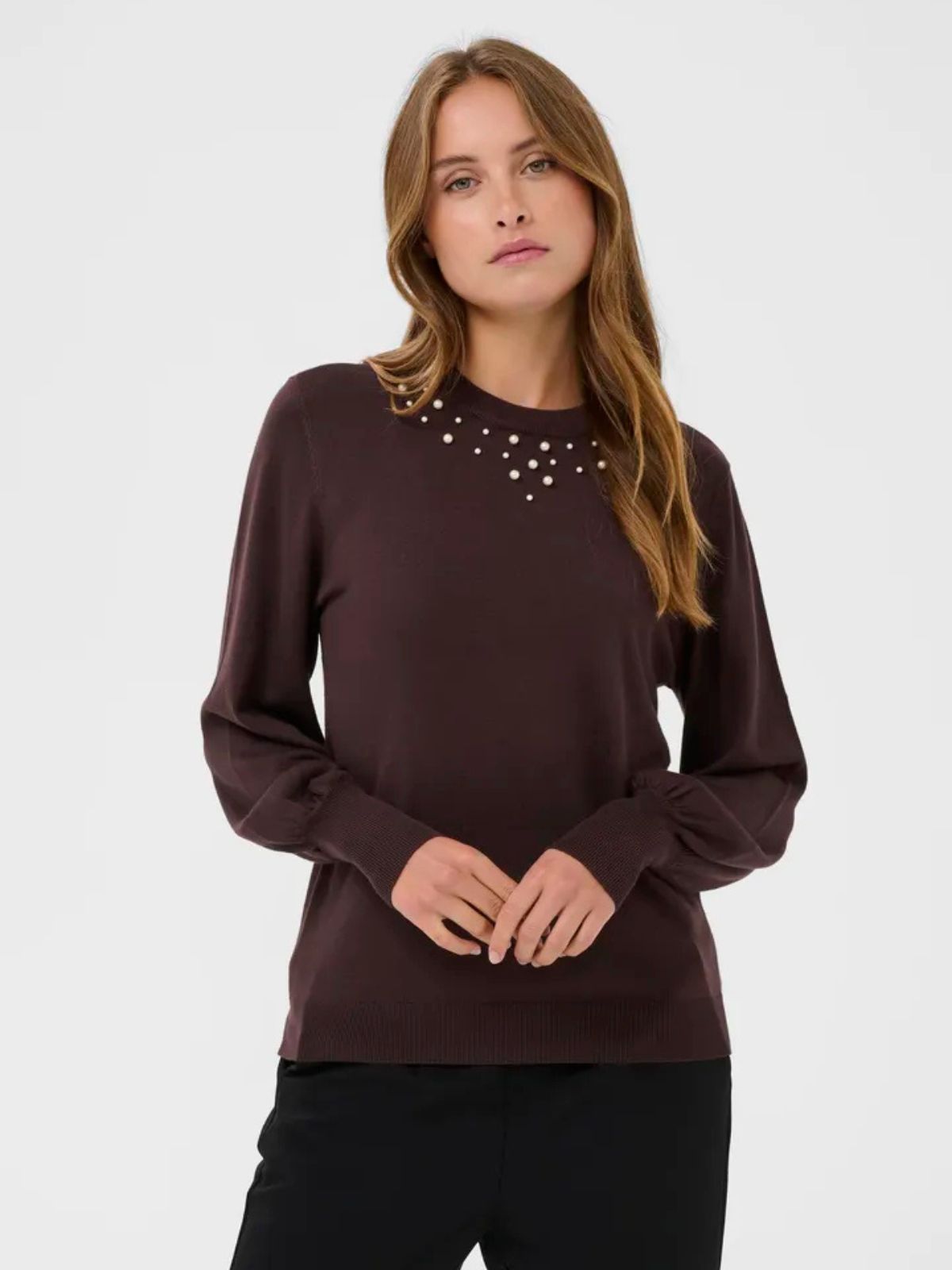 Pull à col perlé Kaffe 
