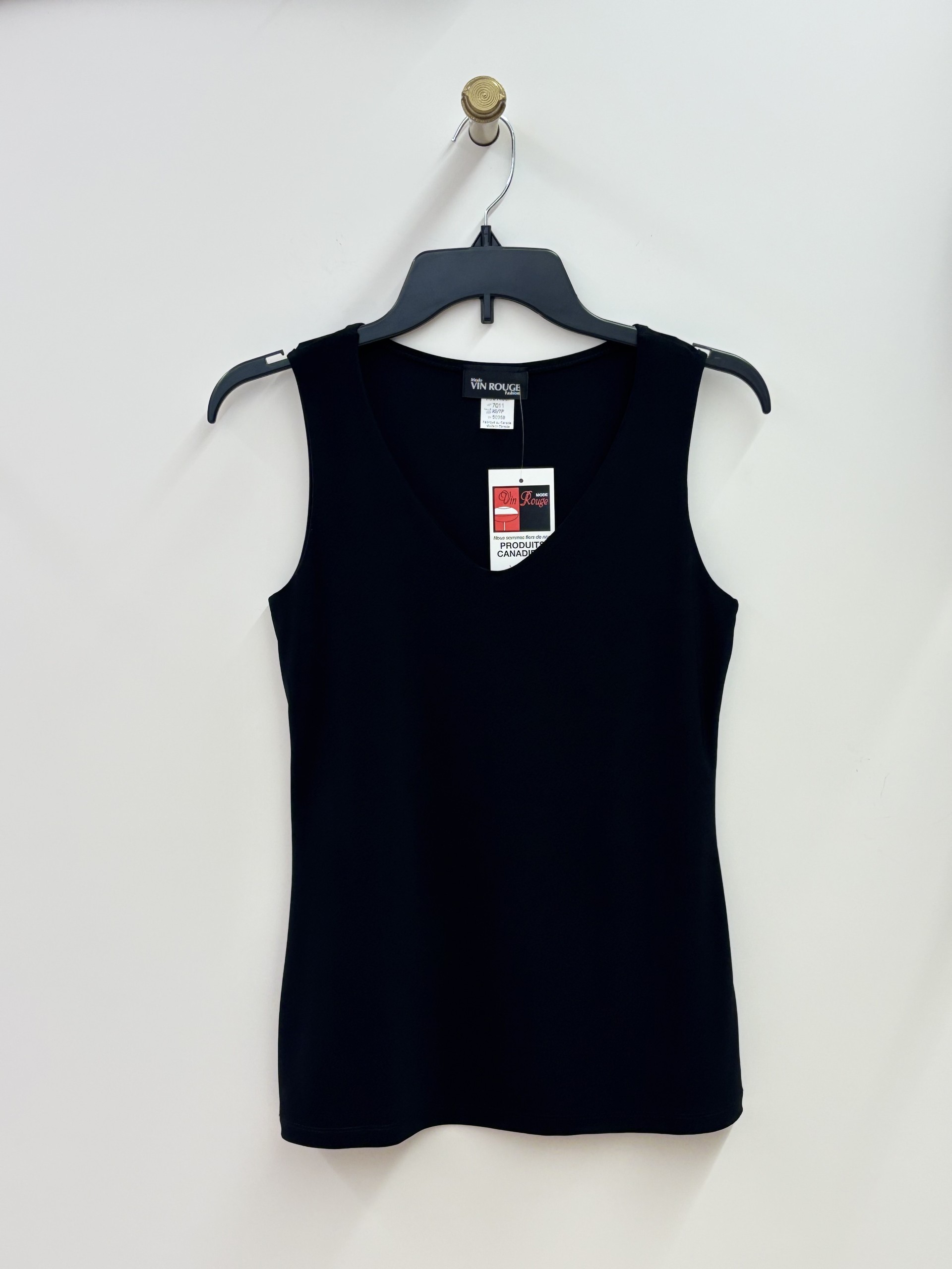 Camisole à col V Vin Rouge 
