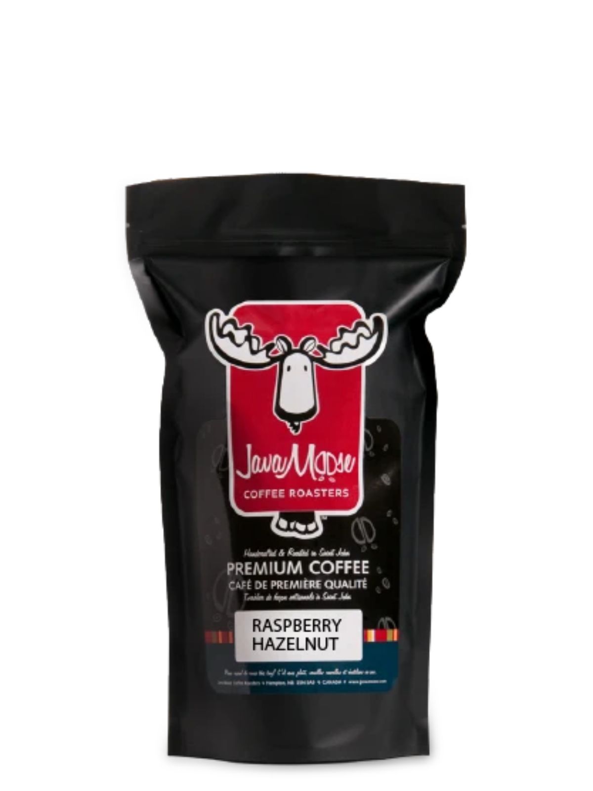 Framboise-noisette 454g DECAF Moulu Javamoose