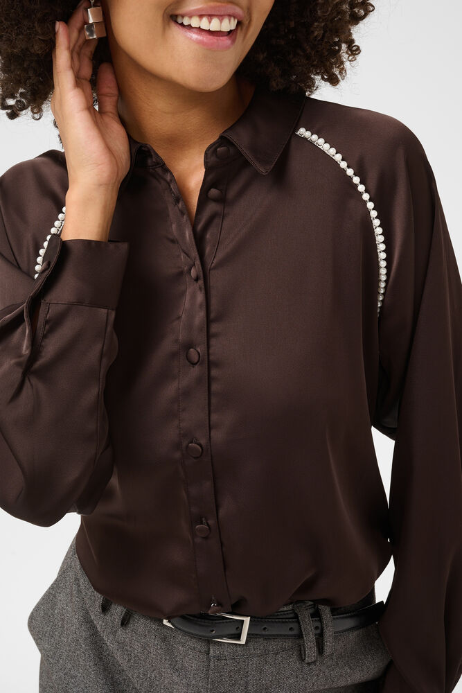 Blouse satinée à détails perlés CUSatina Culture