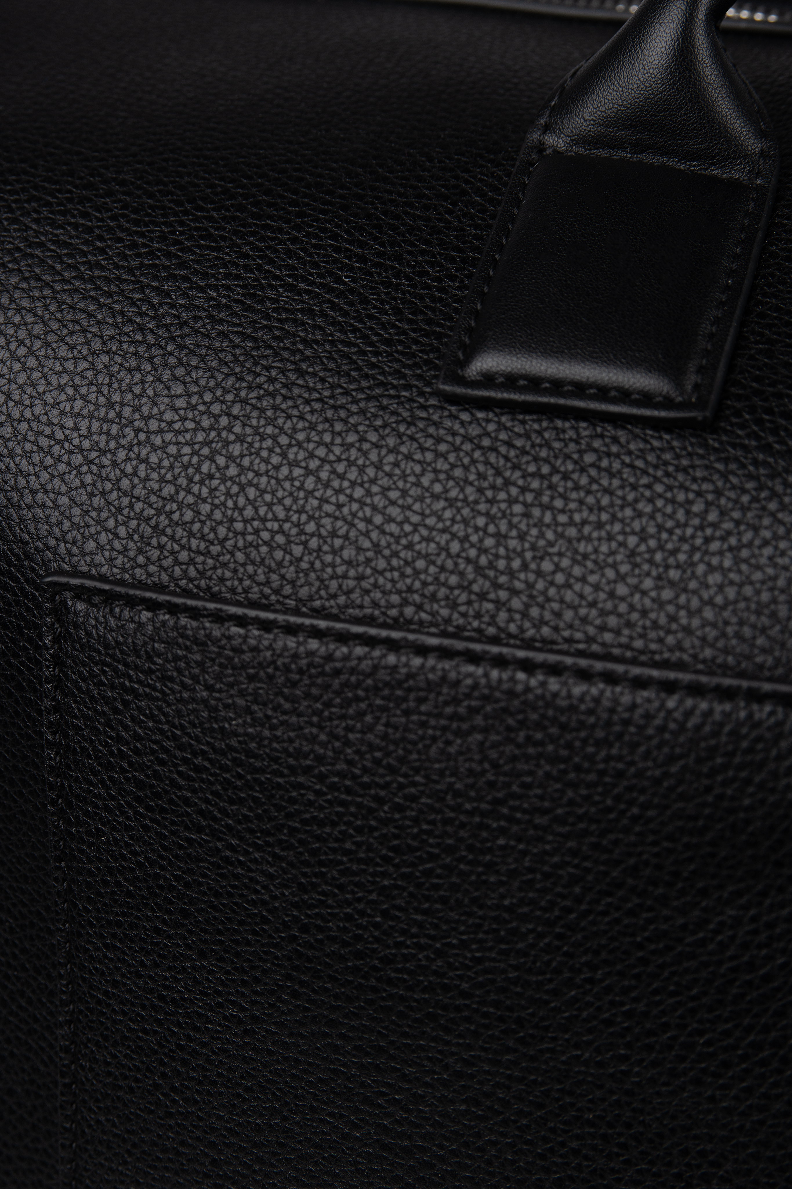 Le June - Sac de voyage fourre-tout en cuir vegan noir Lambert
