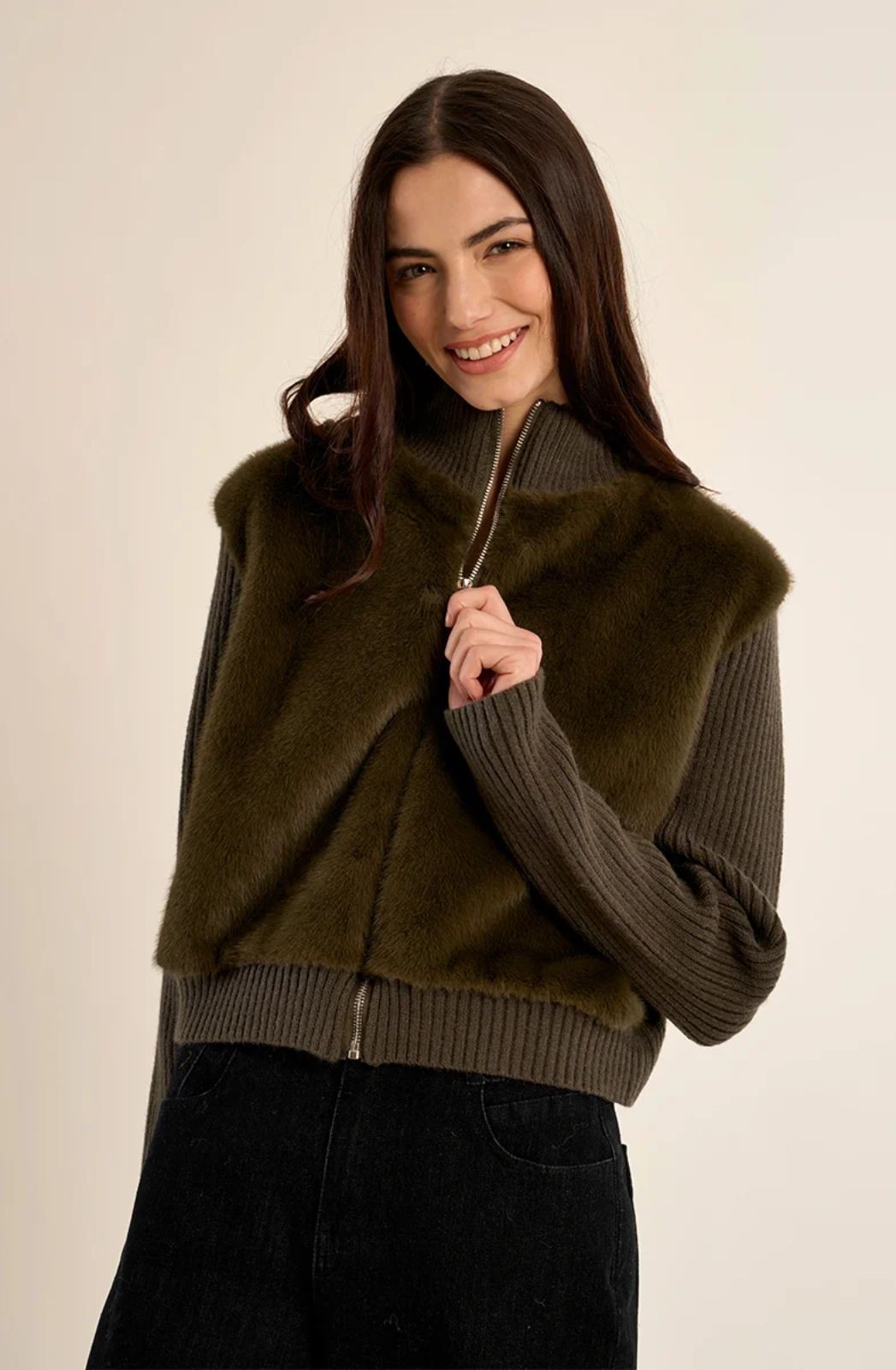 Veste zippée bimatière Molly Bracken