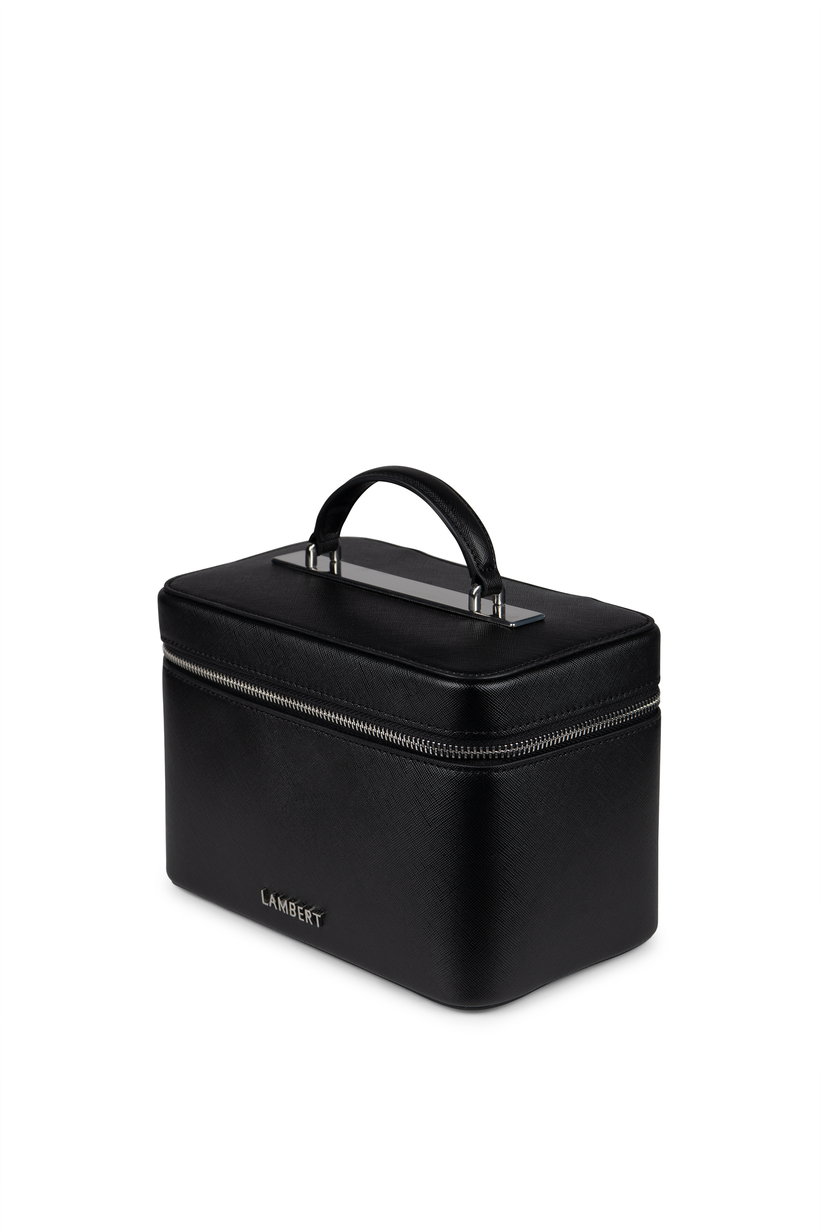 Trousse à Maquillage en Cuir Vegan Noir Lambert La Bella