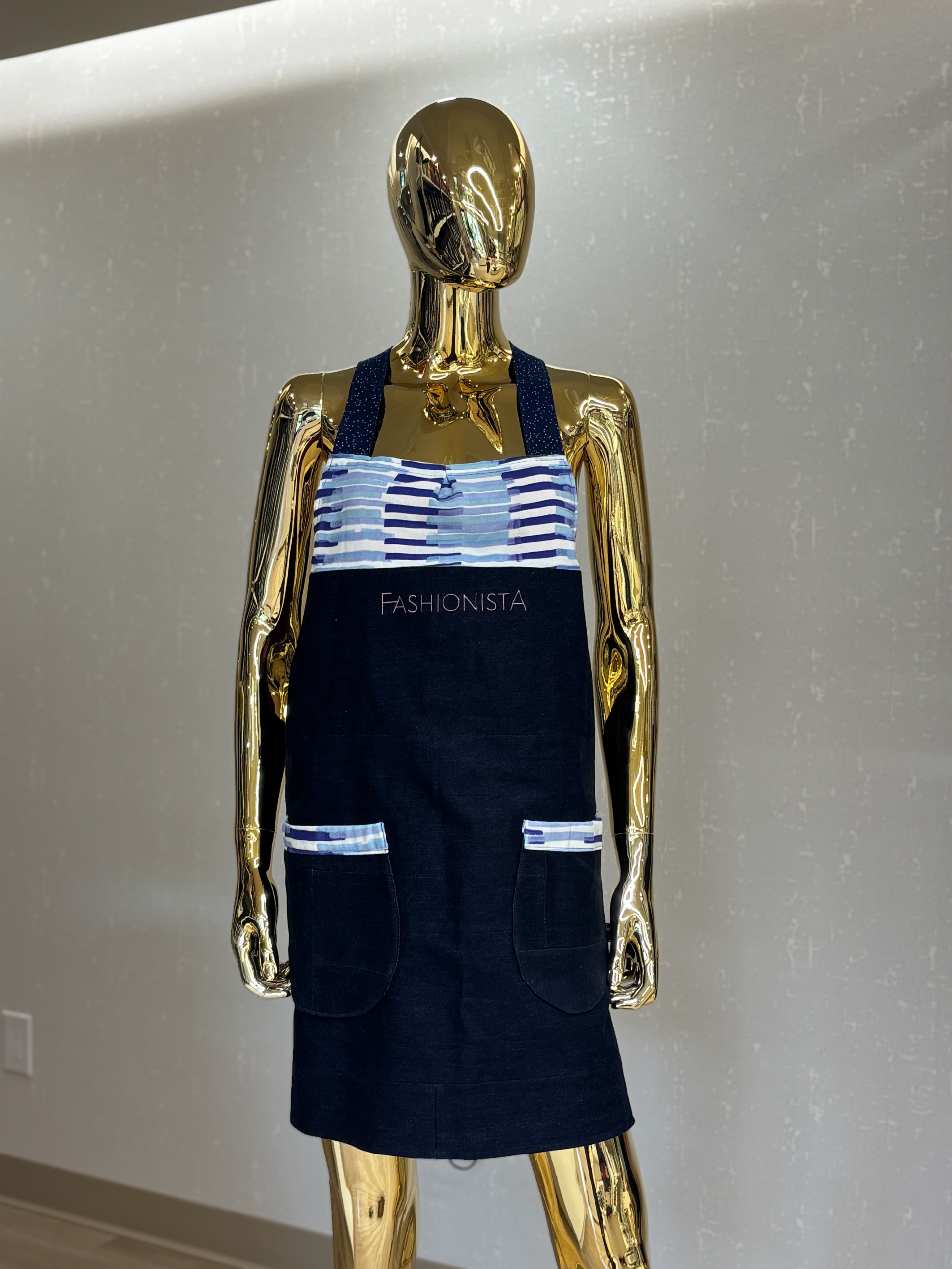 Tablier croise-dos rayé The Apron Girl Boutique