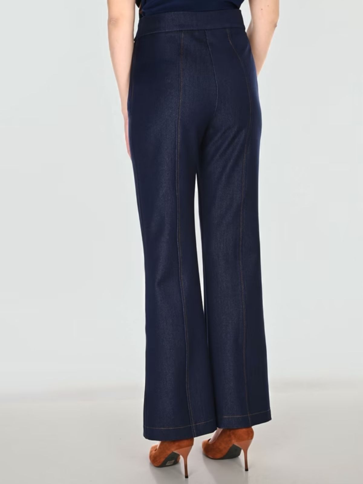 Pantalon en denim à jambe large Frank Lyman