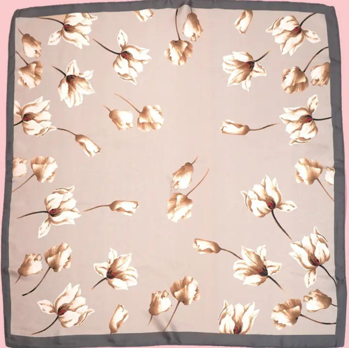 Foulard bandana imprimé fleurs