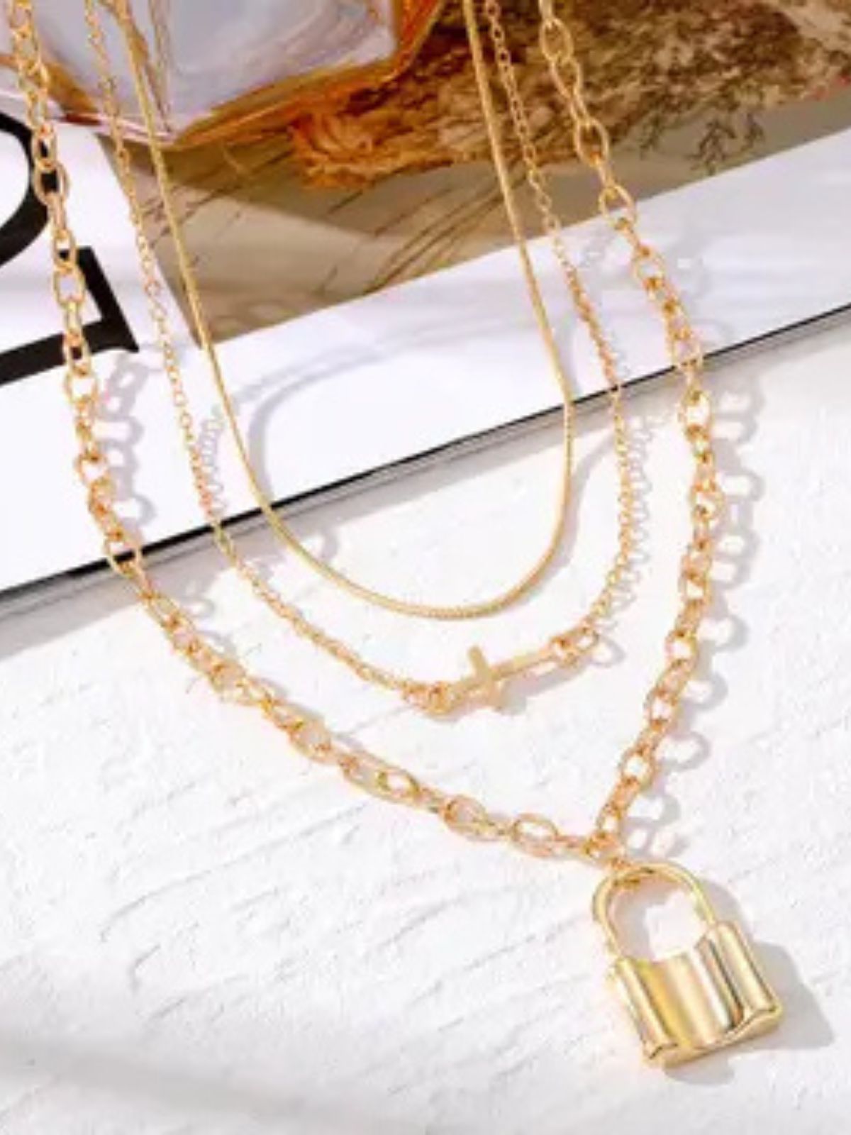 Collier superposé en acier inoxydable