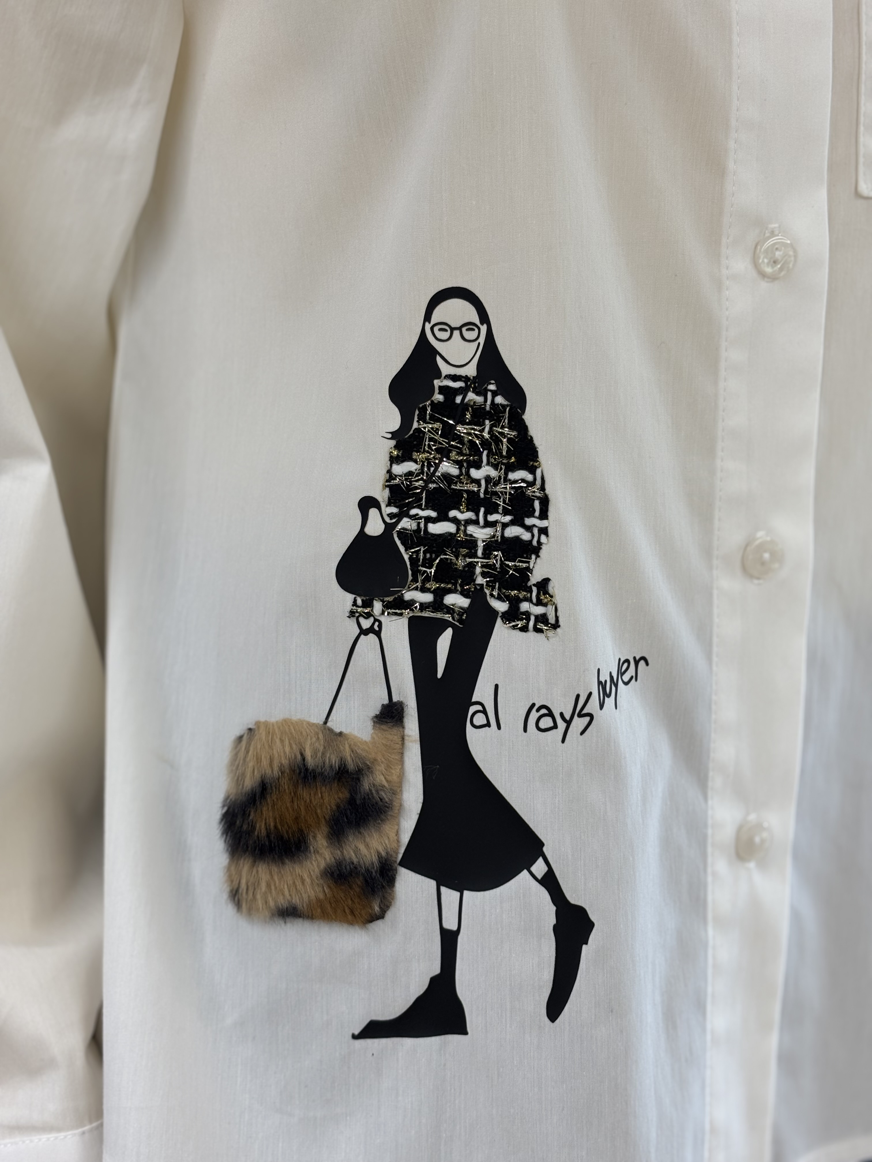 Chandail à motif de petite dame avec sac à main Valzère