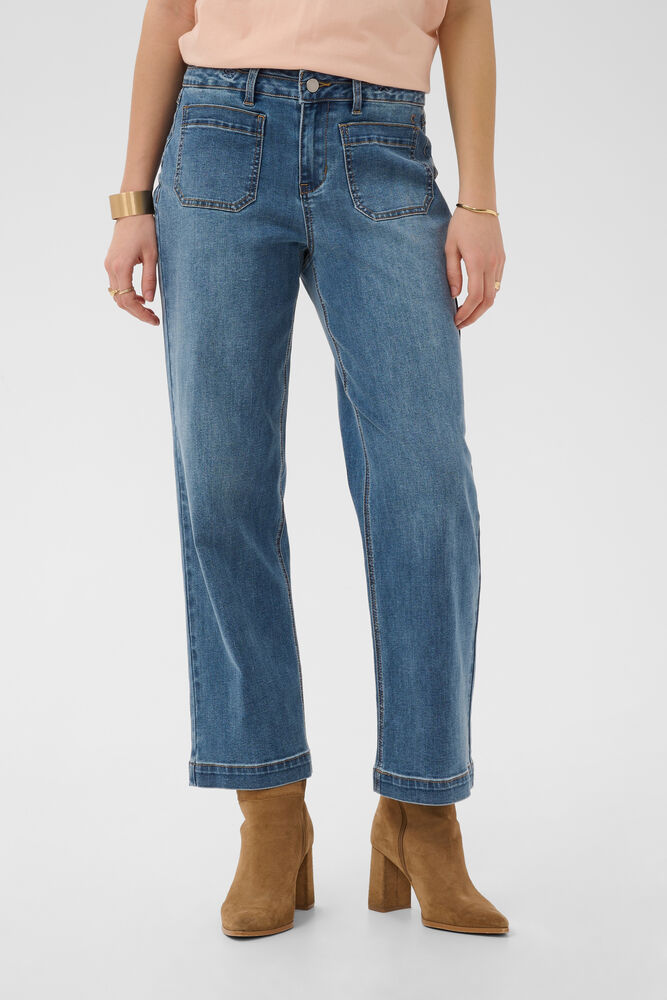 Jeans 7/8 à jambe droite Cream 
