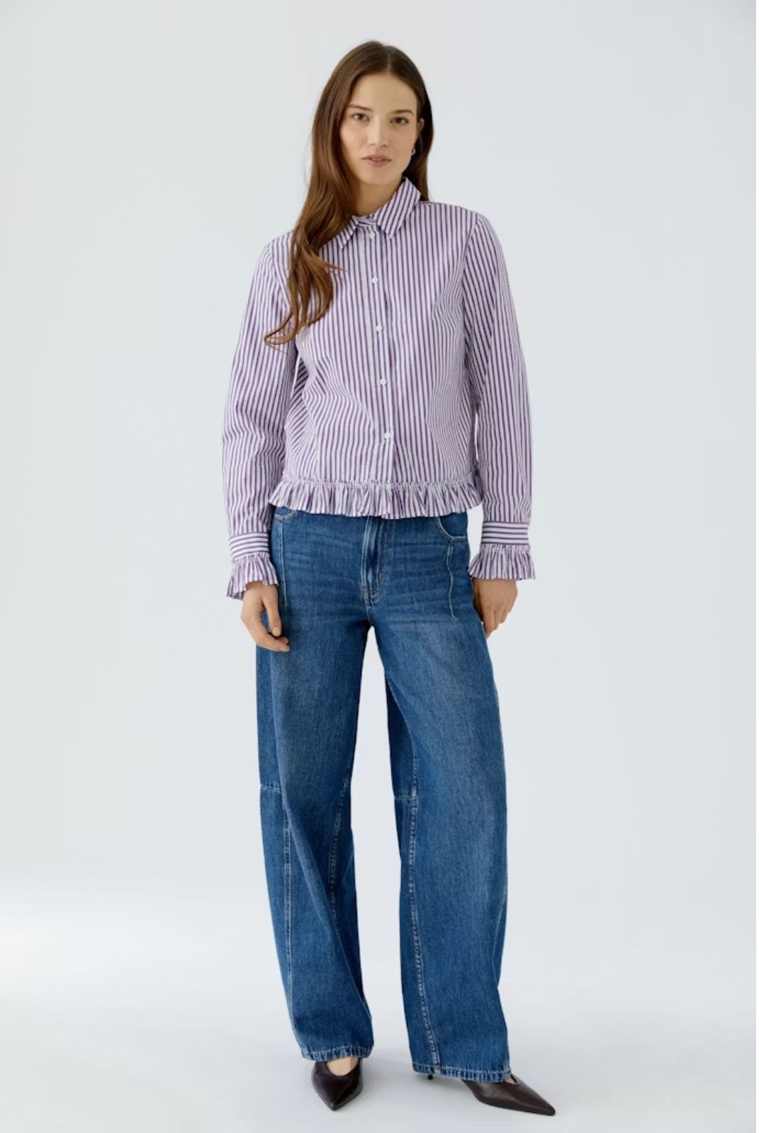 Blouse rayée à volants OUI