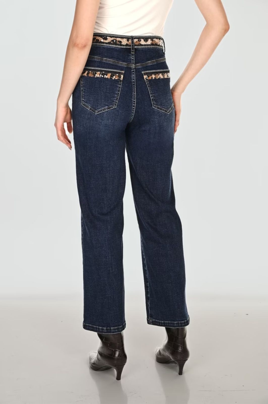 Jean taille haute à poches plaquées Frank Lyman