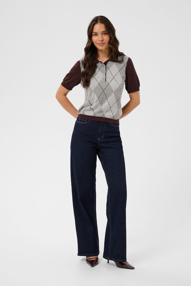 Polo en tricot à motif argyle KAgizza Kaffe