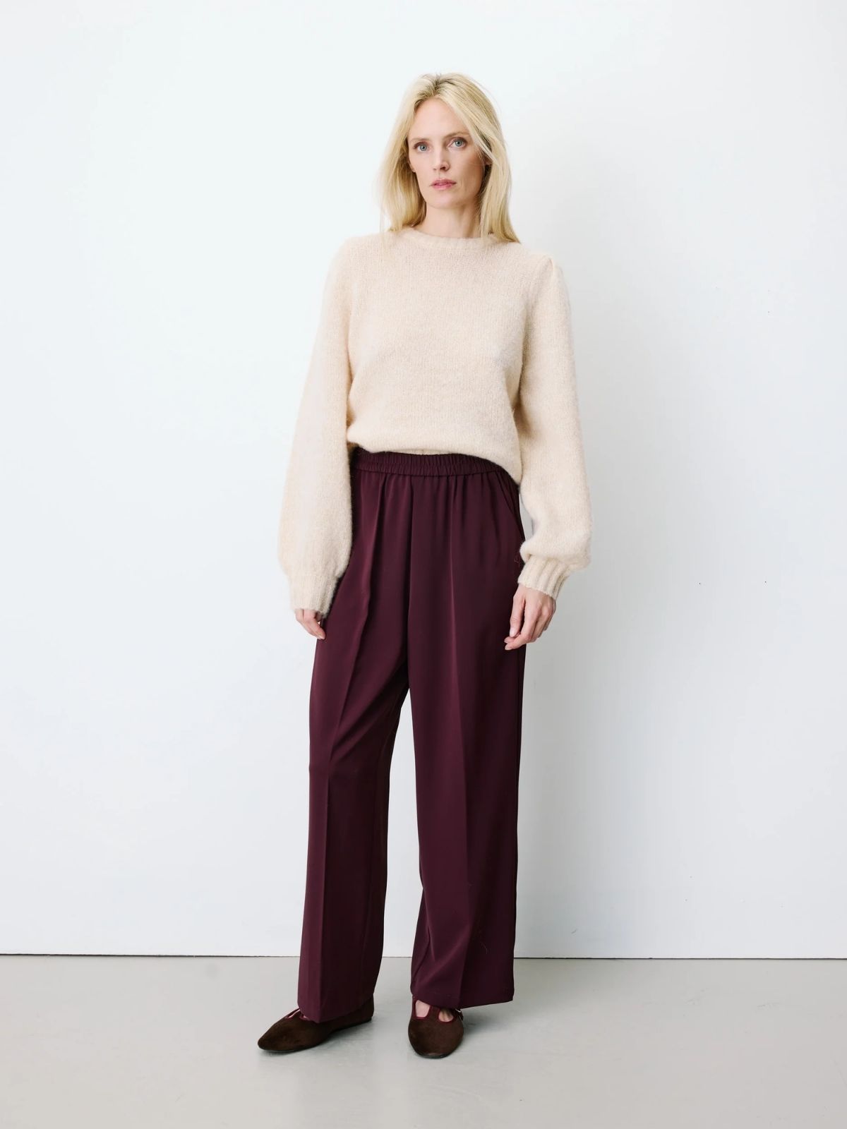 Pantalon fluide à jambe large Noblesse Grace & Mila