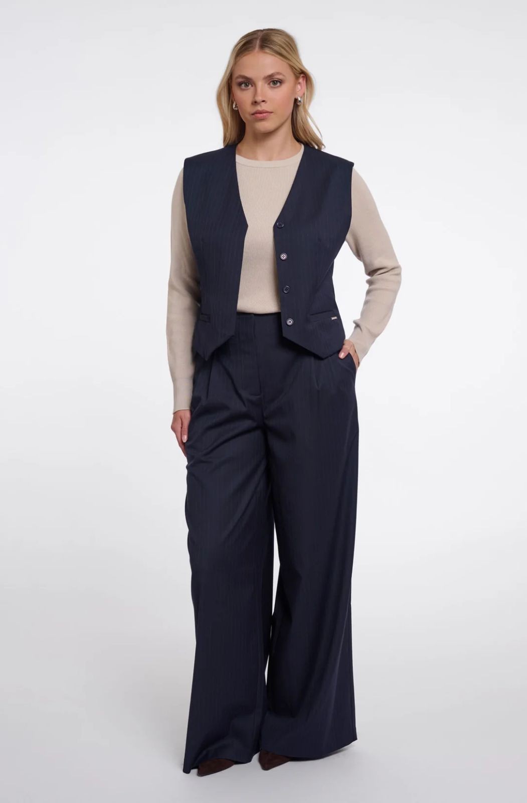 Pantalon petite Jinny à fines rayures Rino & Pelle