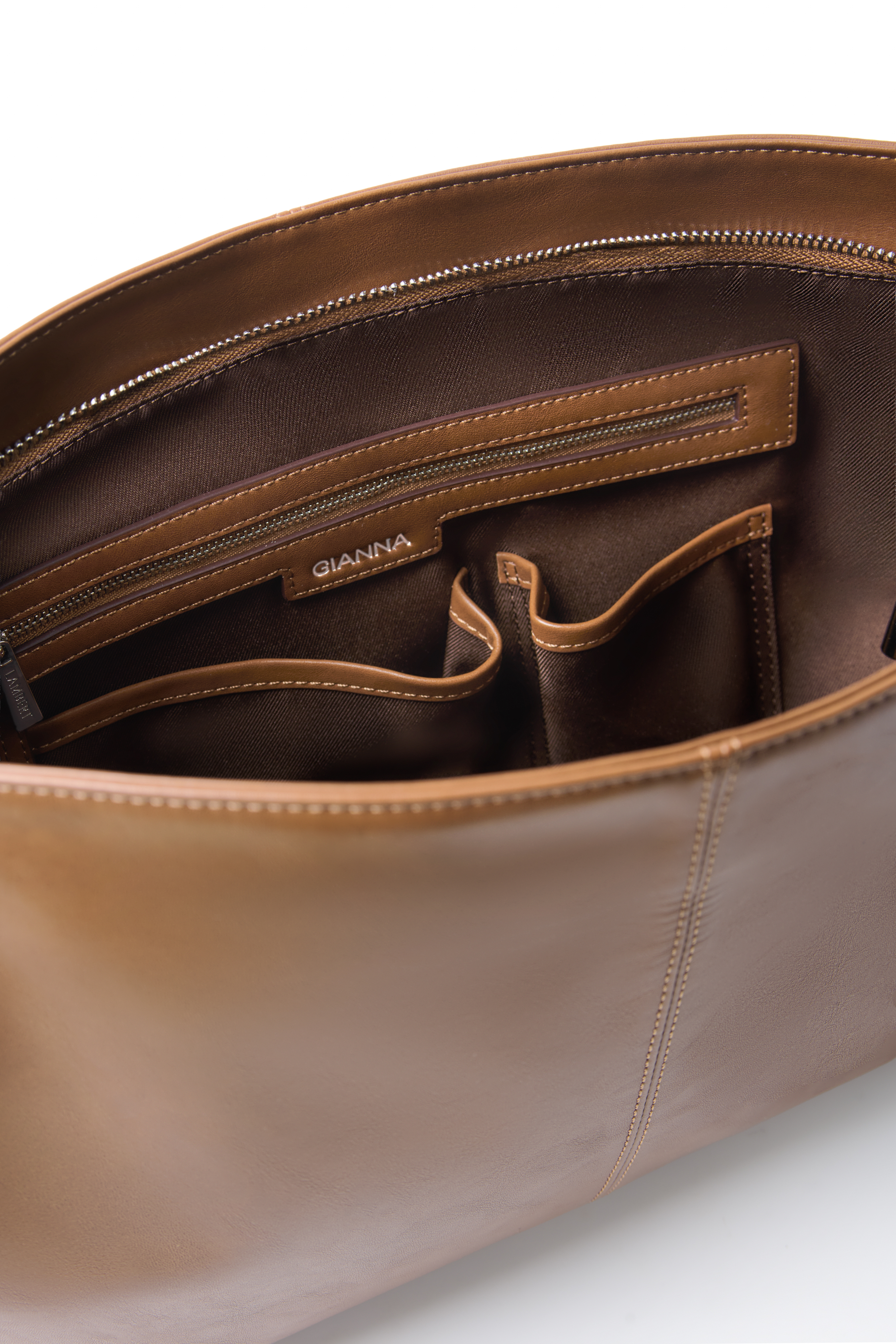 Le Gianna – Sac à épaule 2-en-1 en cuir vegan Lambert