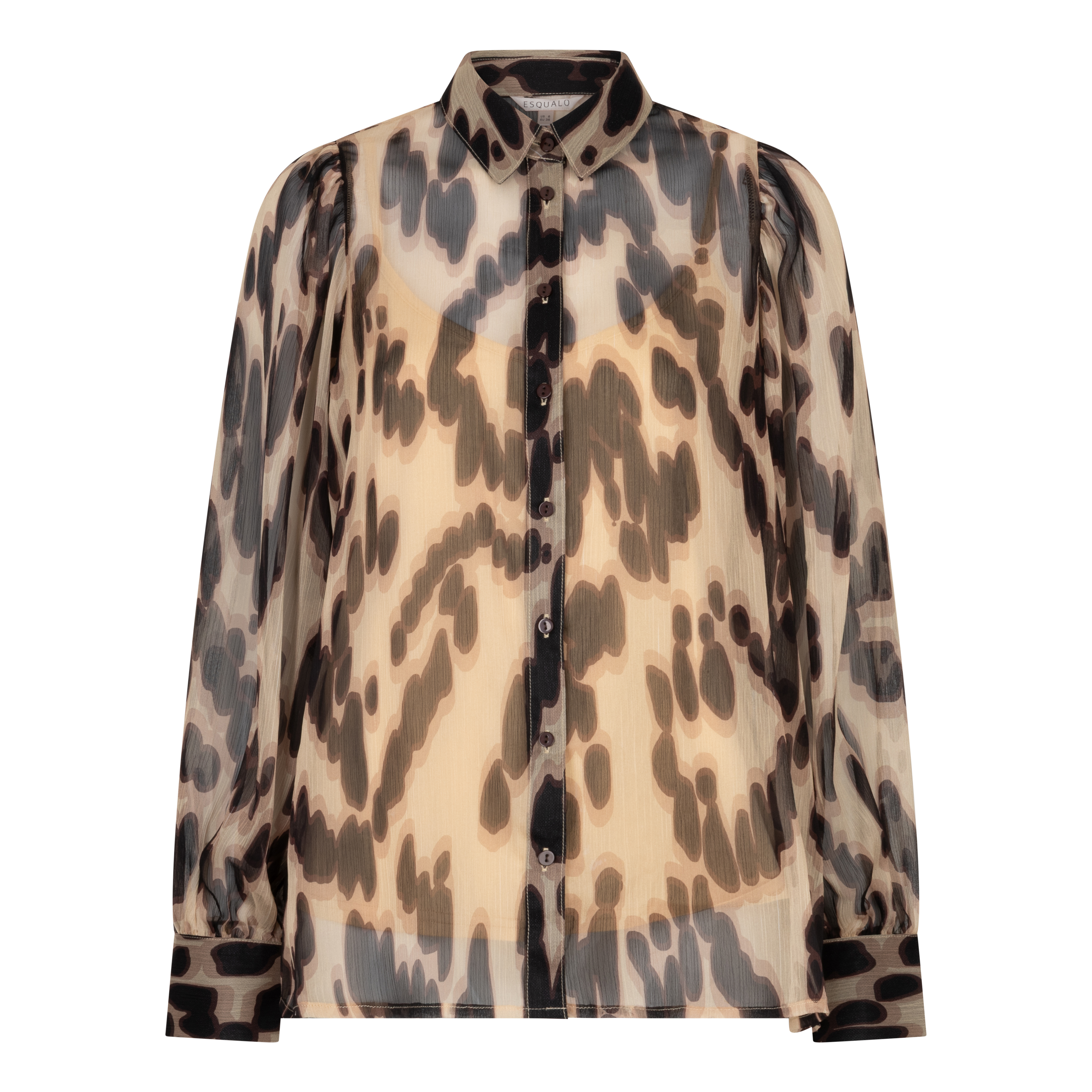 Chemise transparente à imprimé léopard Esqualo