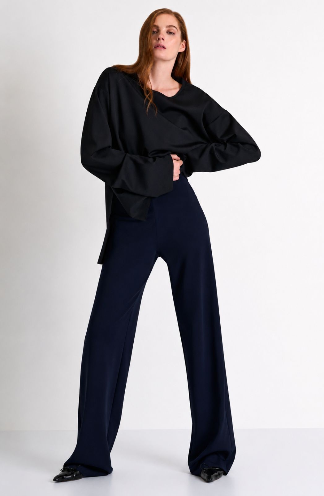 Pantalon large à la coupe tailleur Shan
