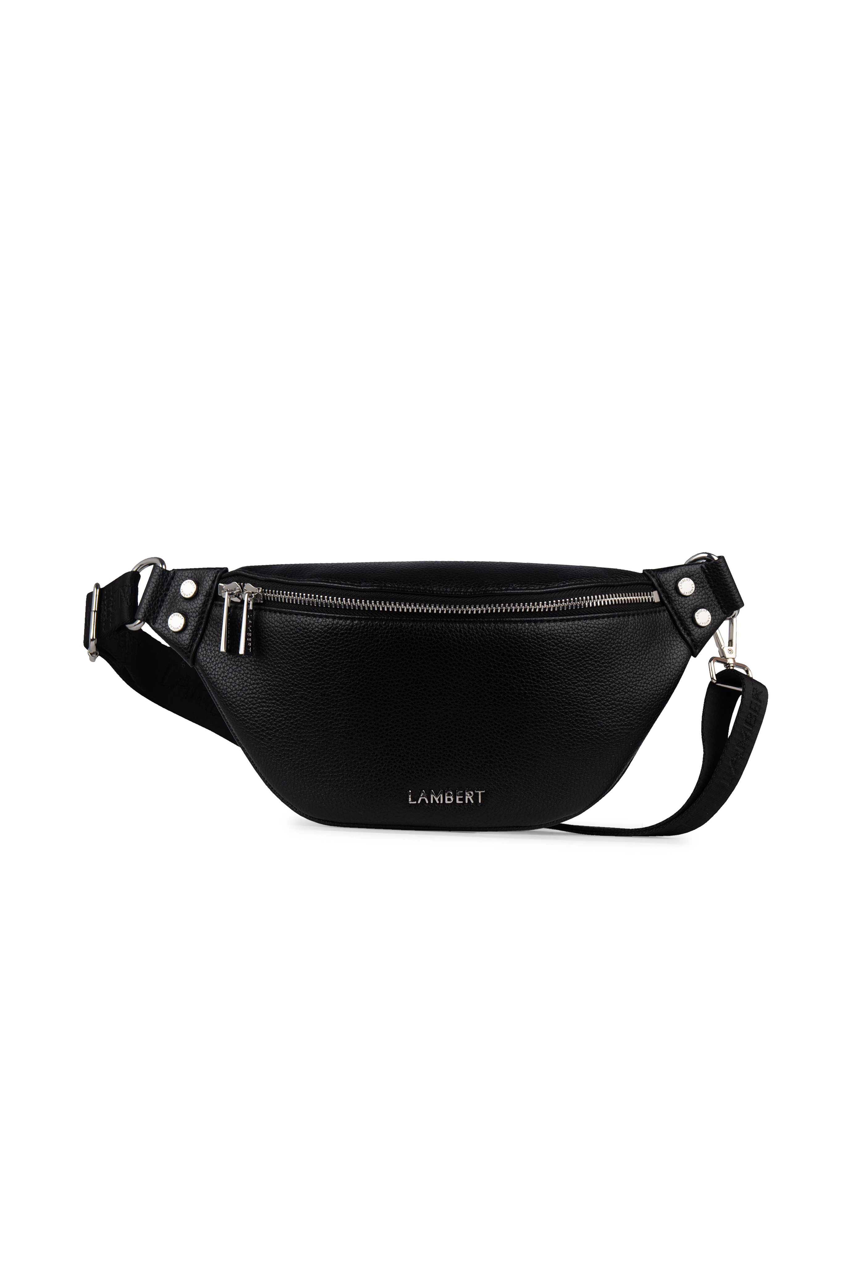 Le Sarah - Sac Banane en Cuir Vegan Noir Lambert