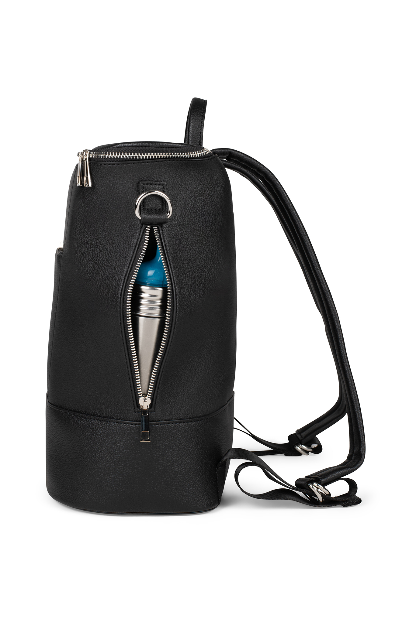 Sac à Couches en Cuir Vegan Unisexe Noir Lambert Le Mia