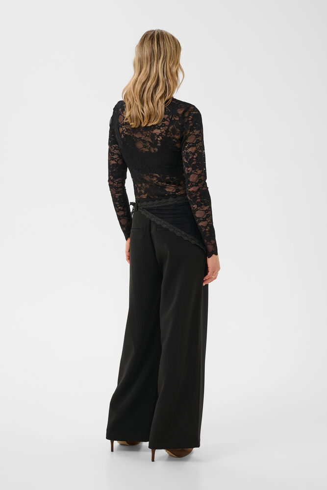 Pantalon avec détail de dentelle CRBine Cream